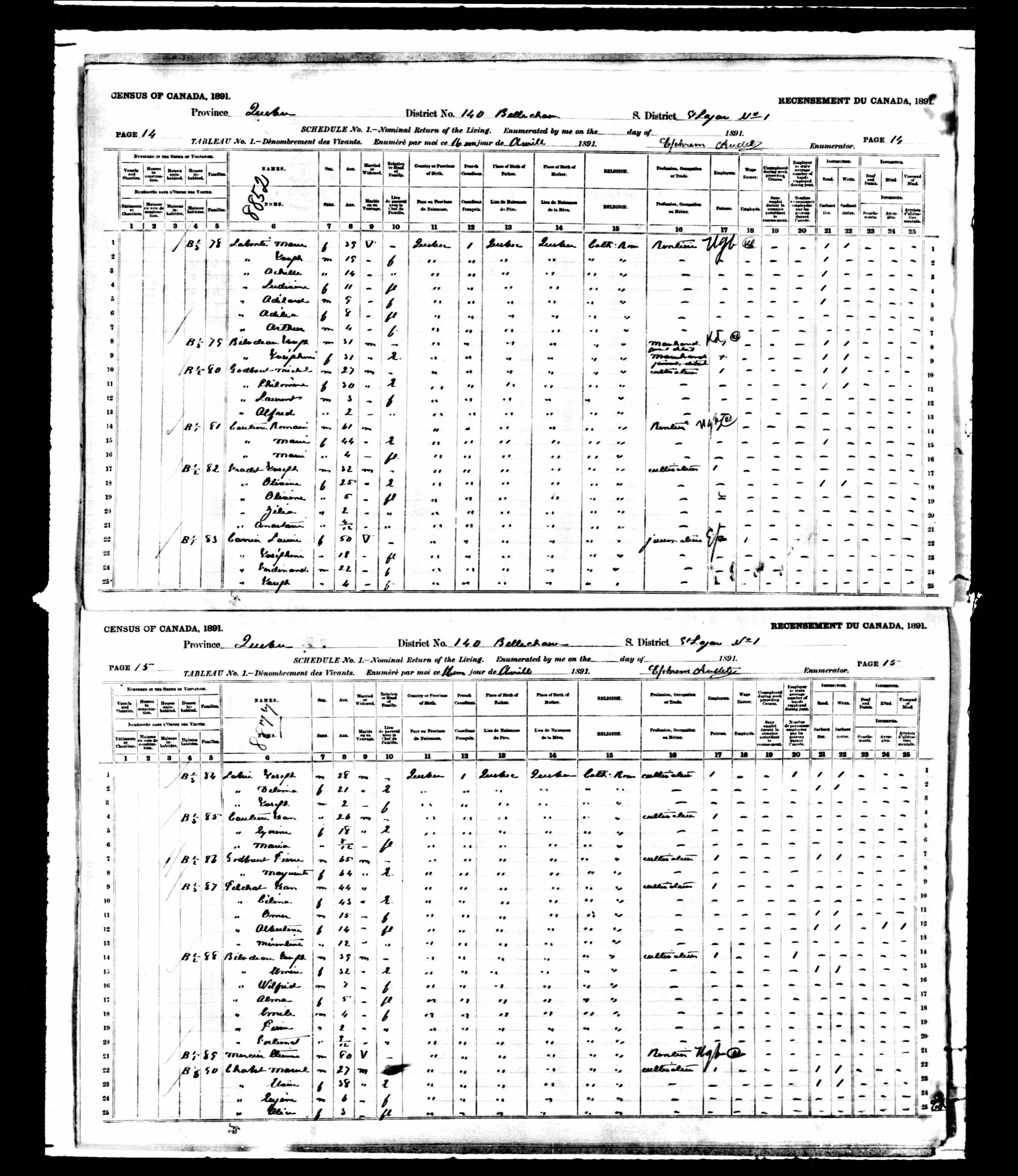 Recensement canadien 1891