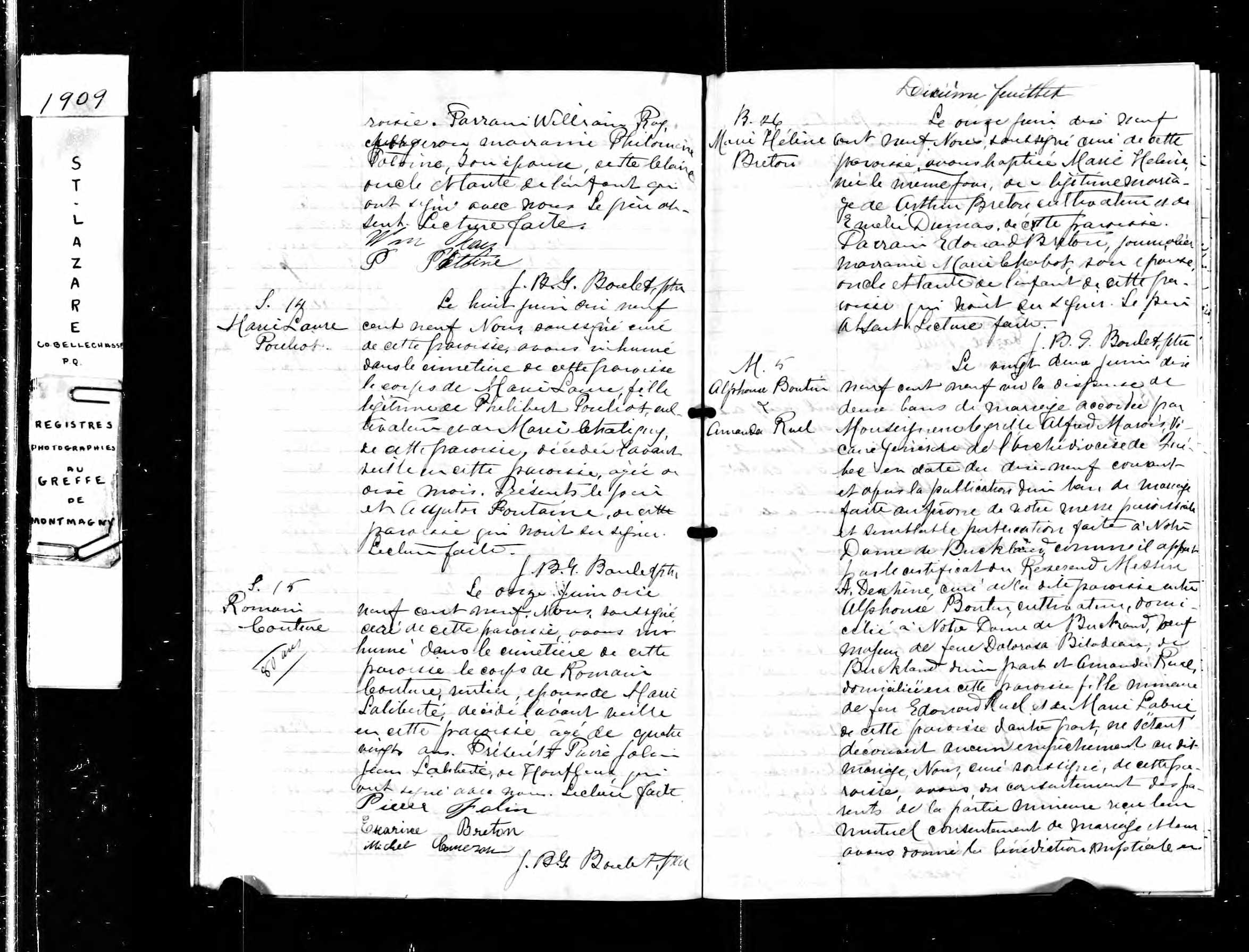 Acte de sépulture