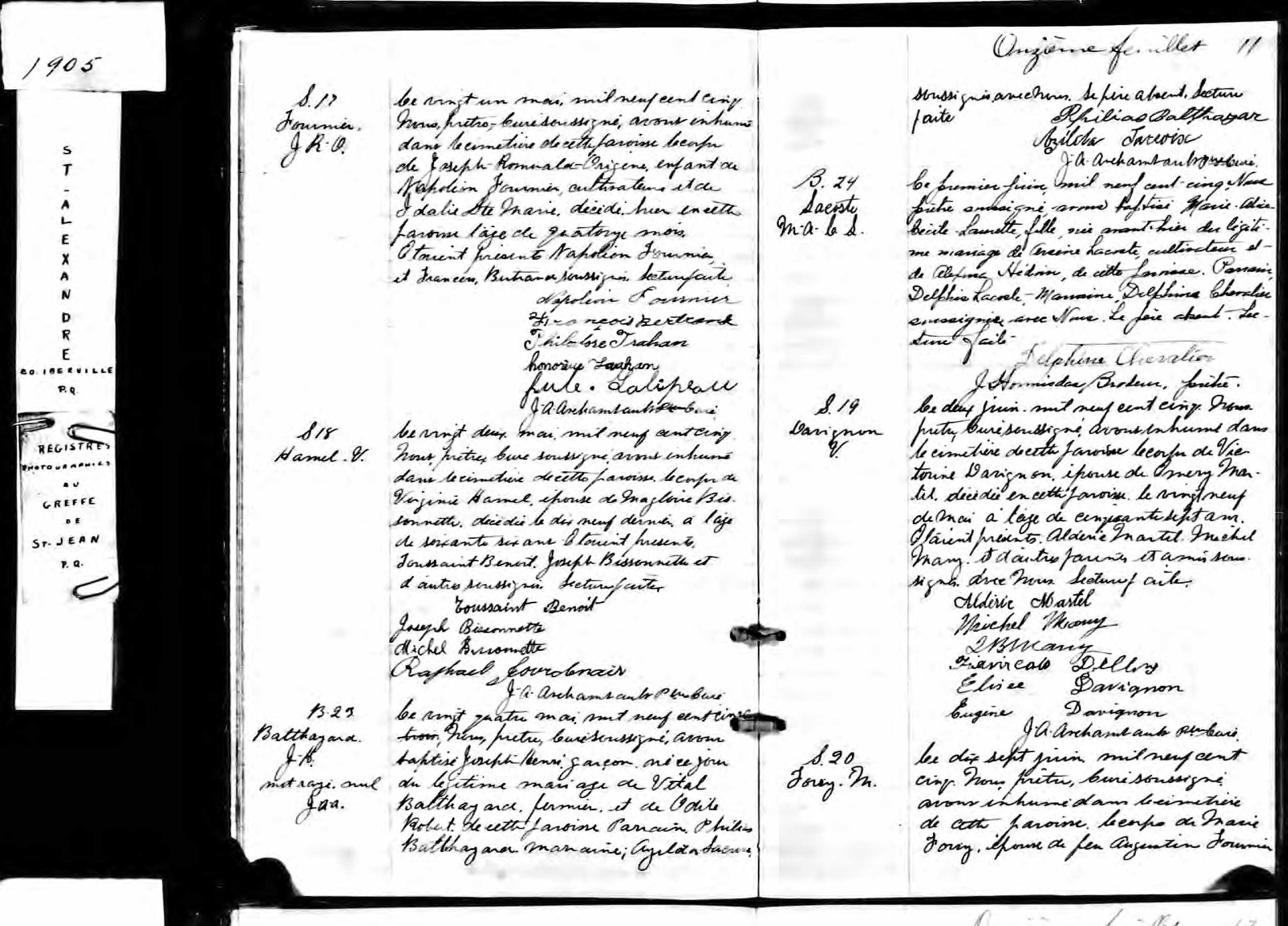 Acte de sépulture