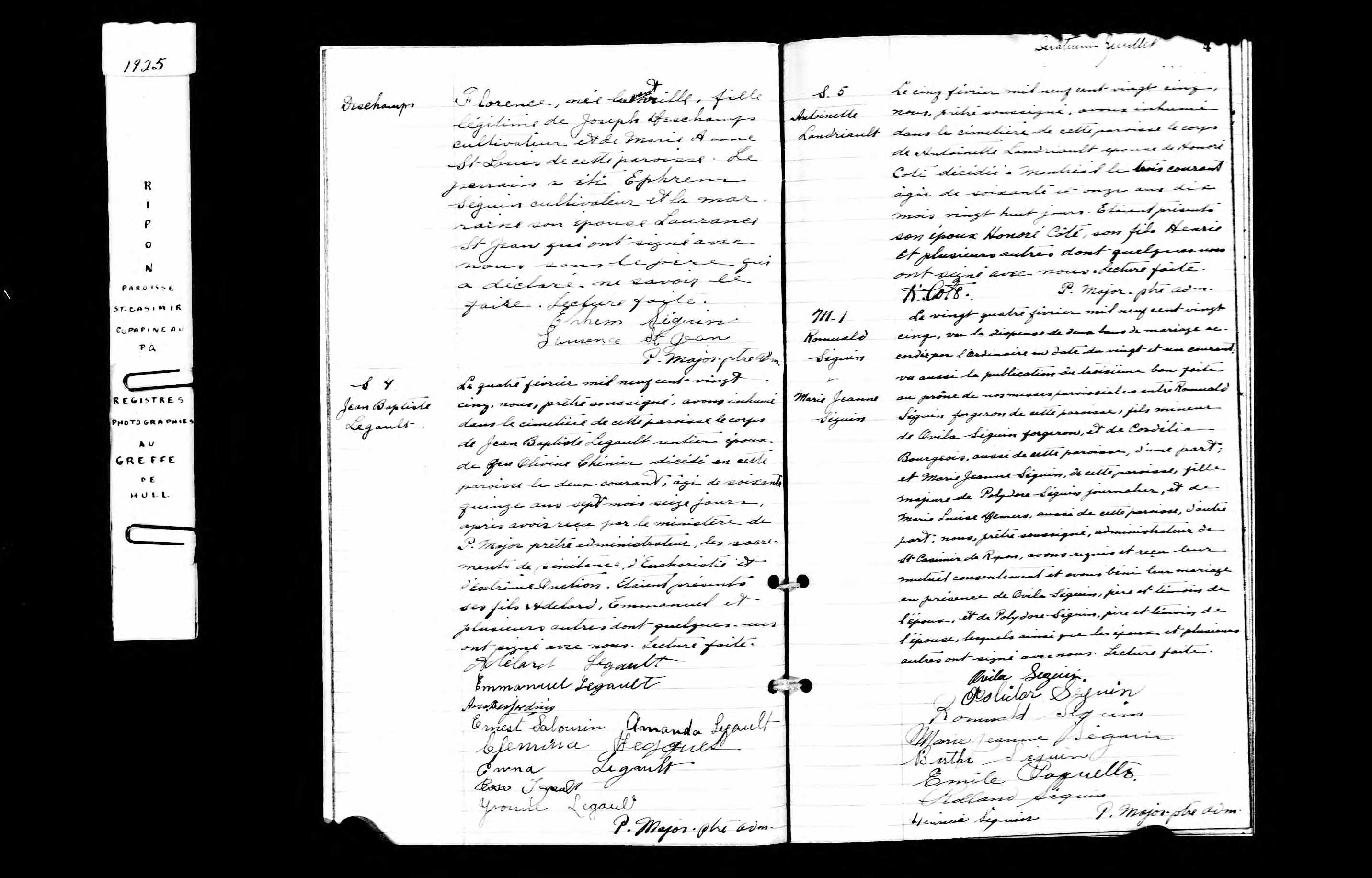 Acte de mariage en premières noces