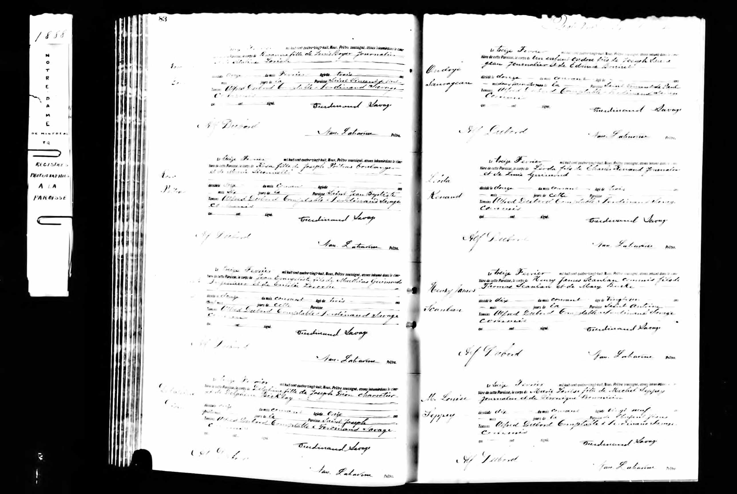 Acte de sépulture