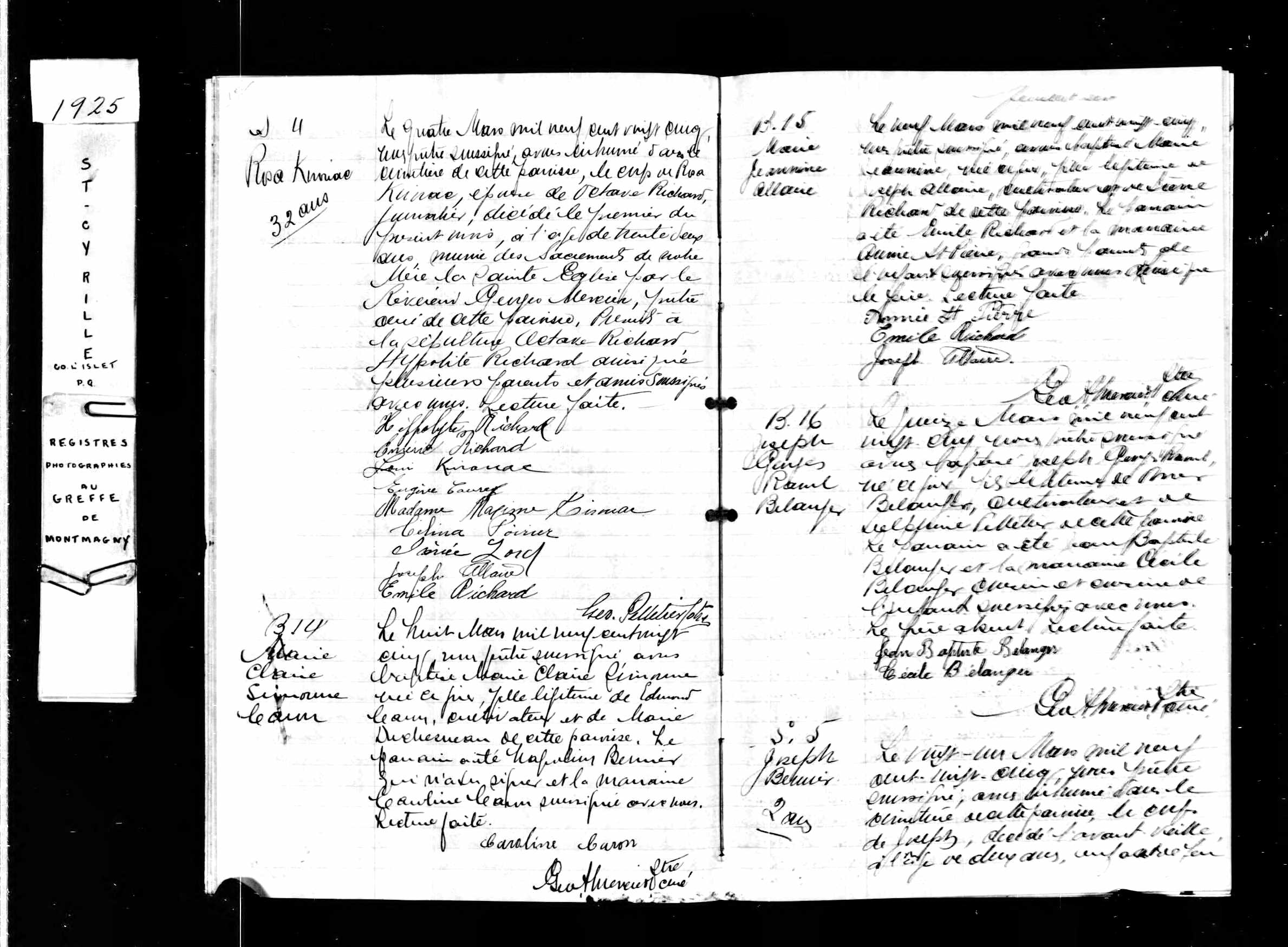 Acte de sépulture