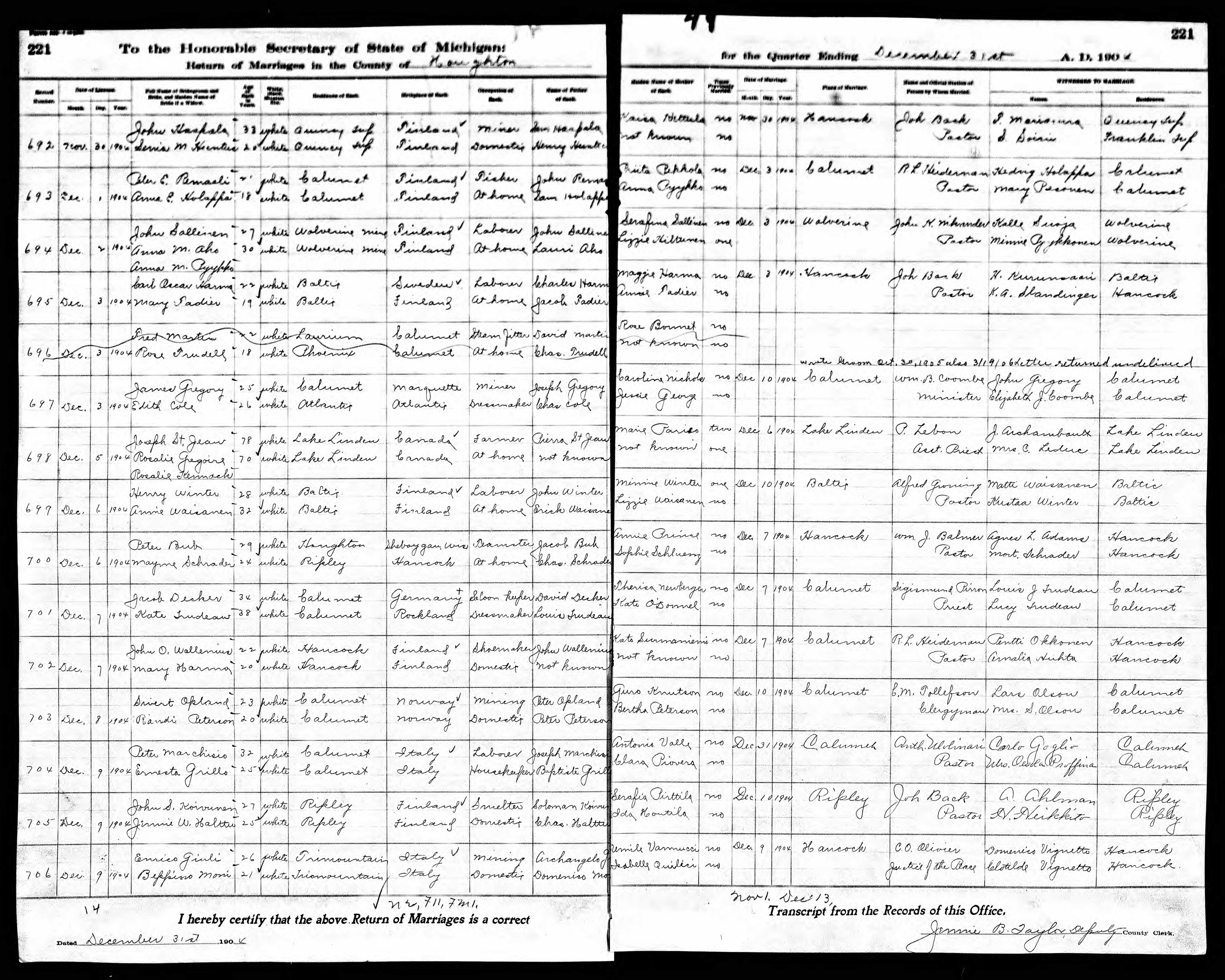 Enregistrement du mariage en secondes noces