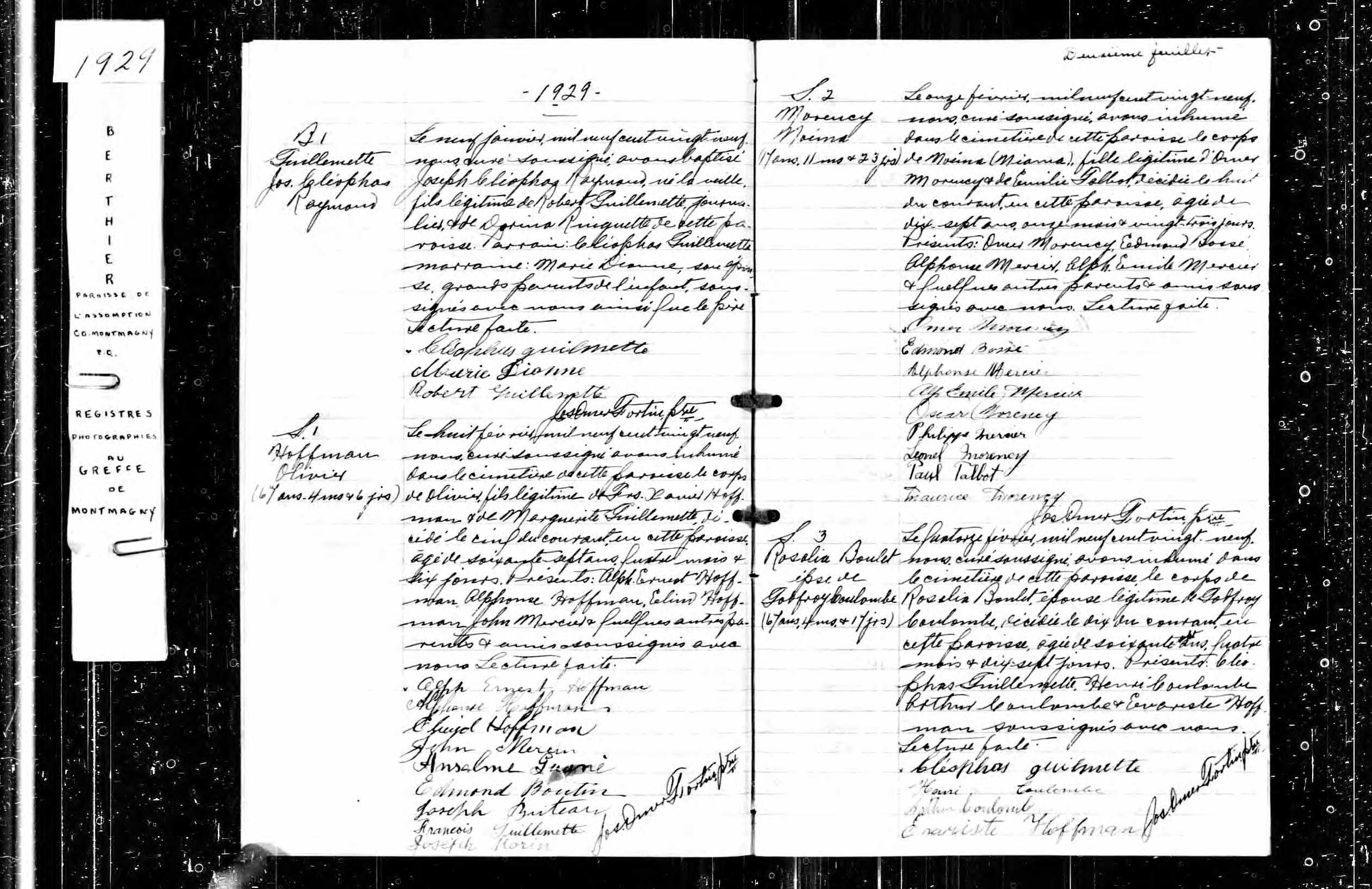 Acte de sépulture