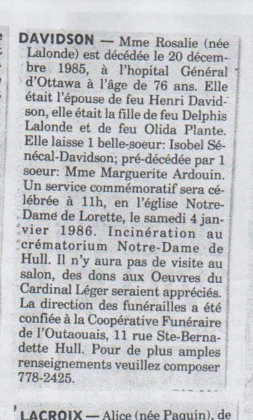 Nécrologie