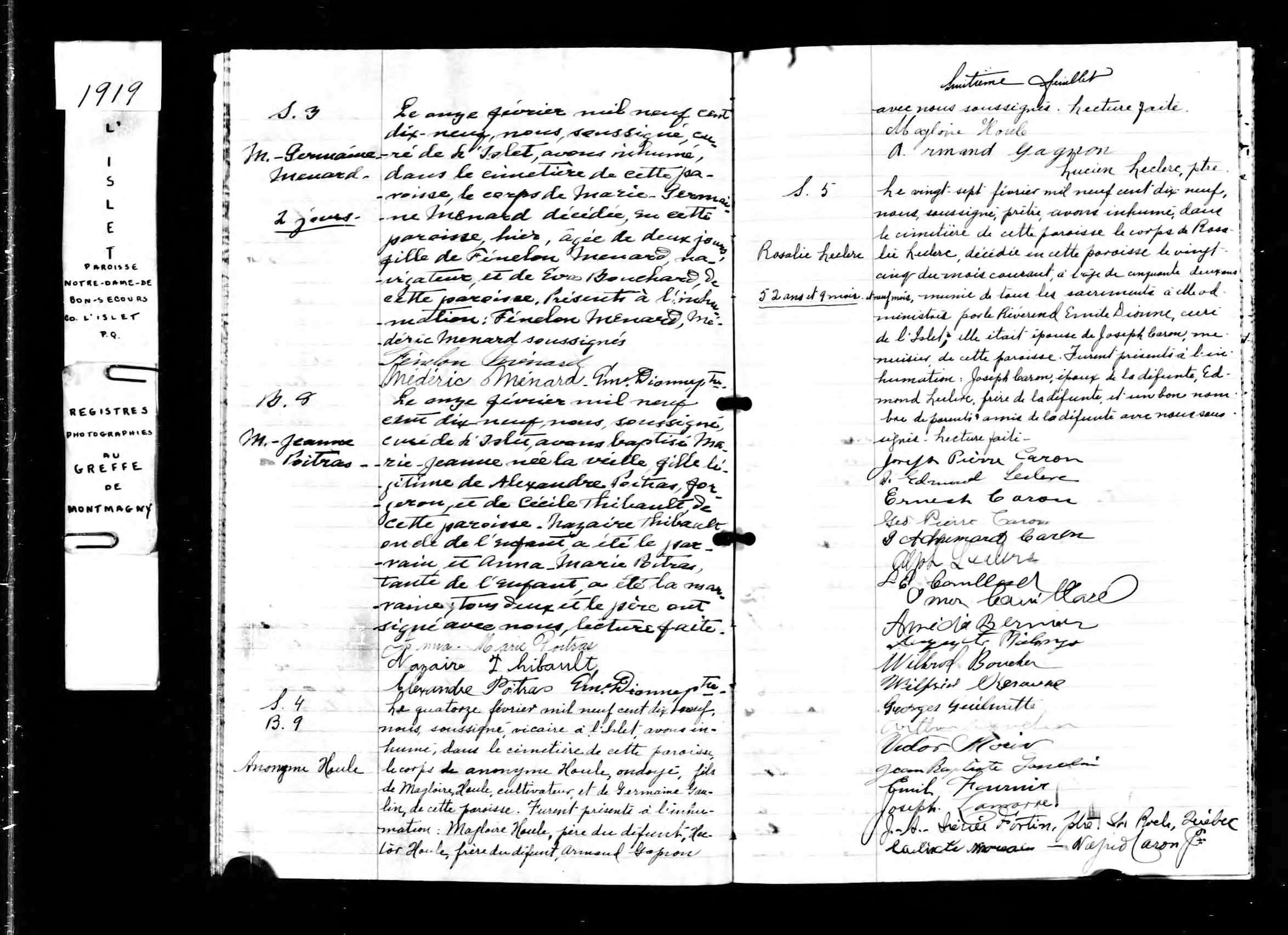 Acte de sépulture