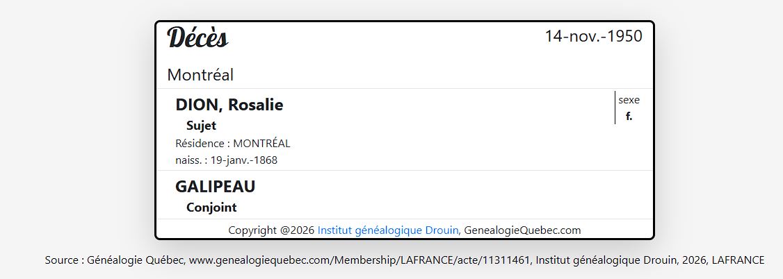 Mention du décès