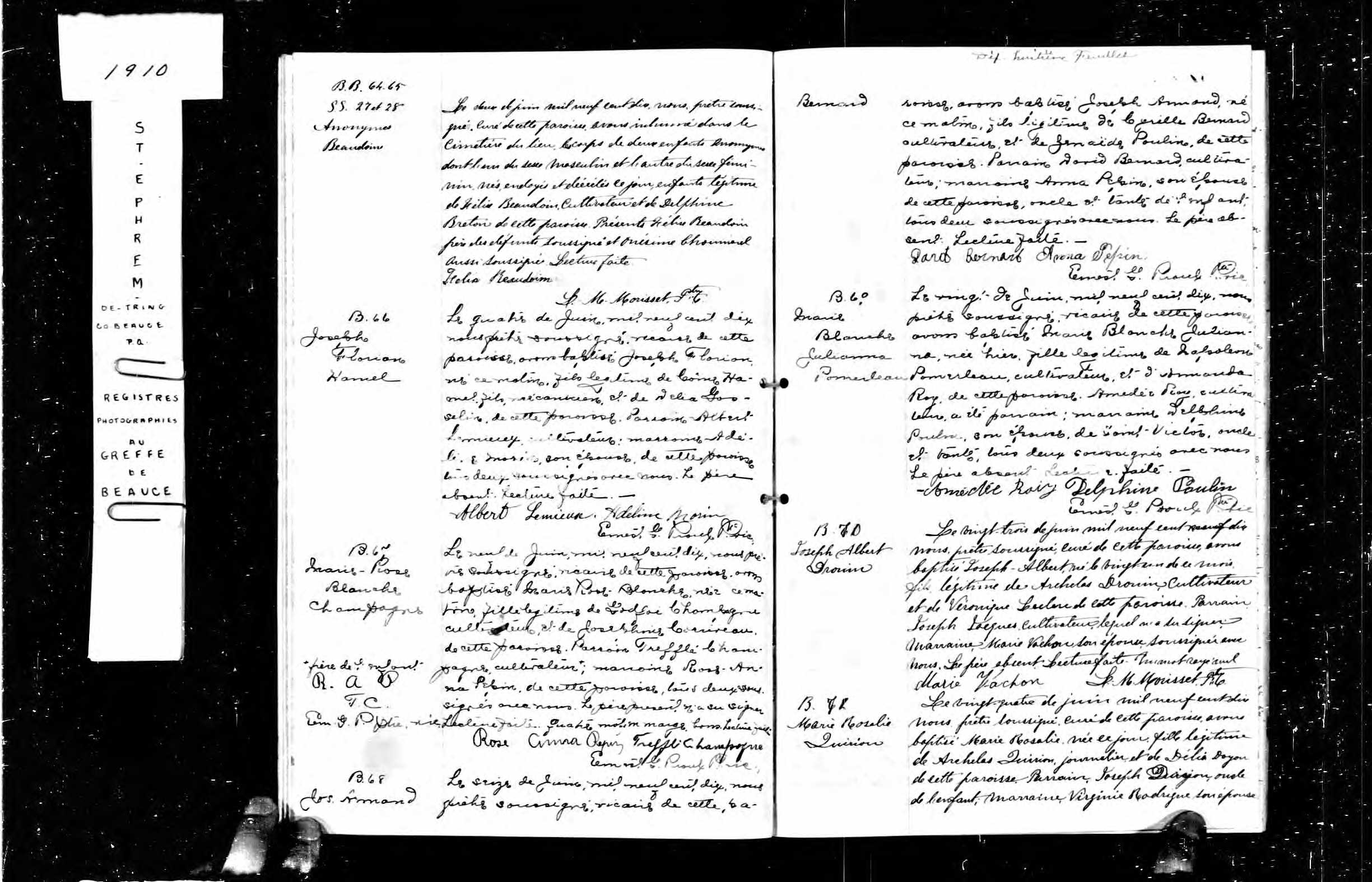Acte de baptême Acte de baptême