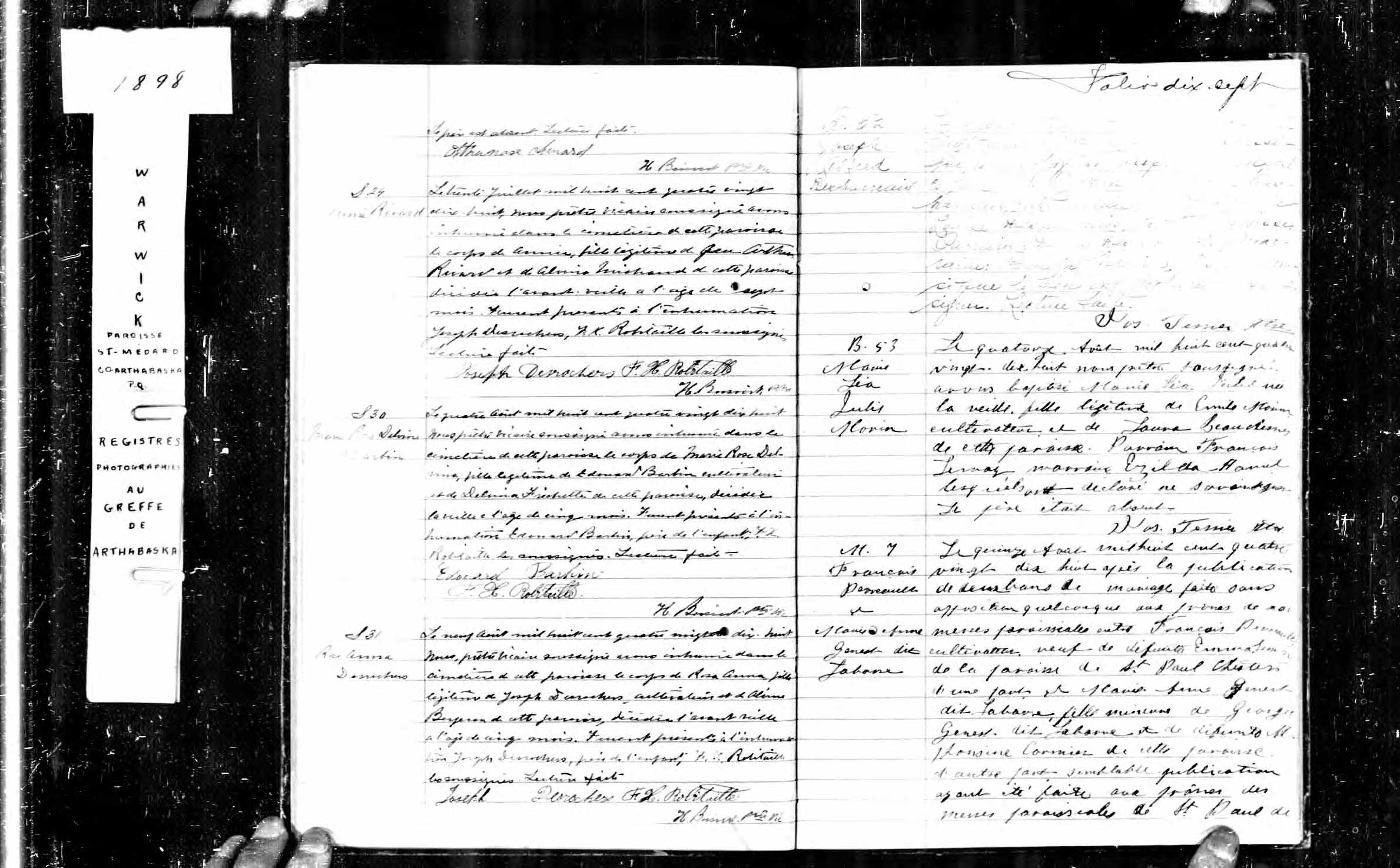 Acte de sépulture