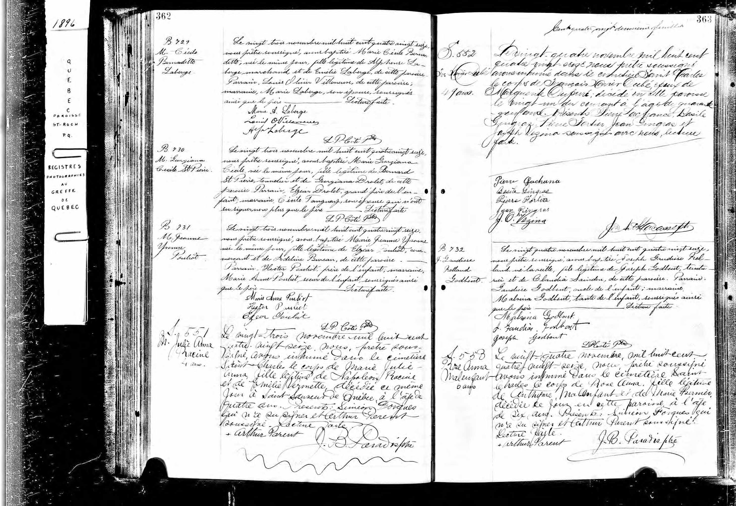 Acte de sépulture