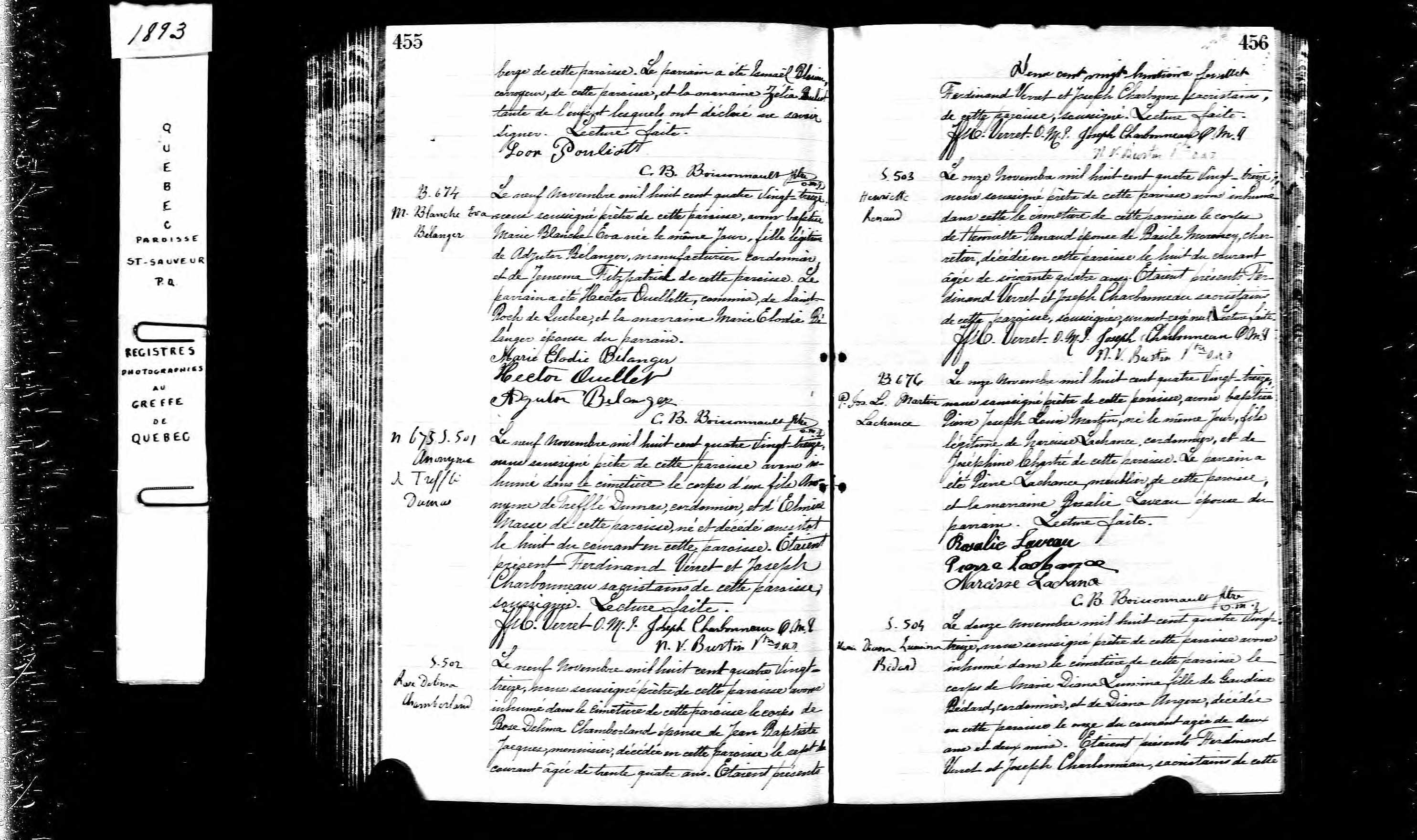 Acte de sépulture