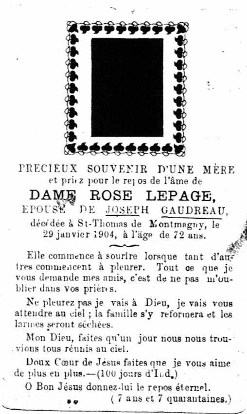 Carte mortuaire