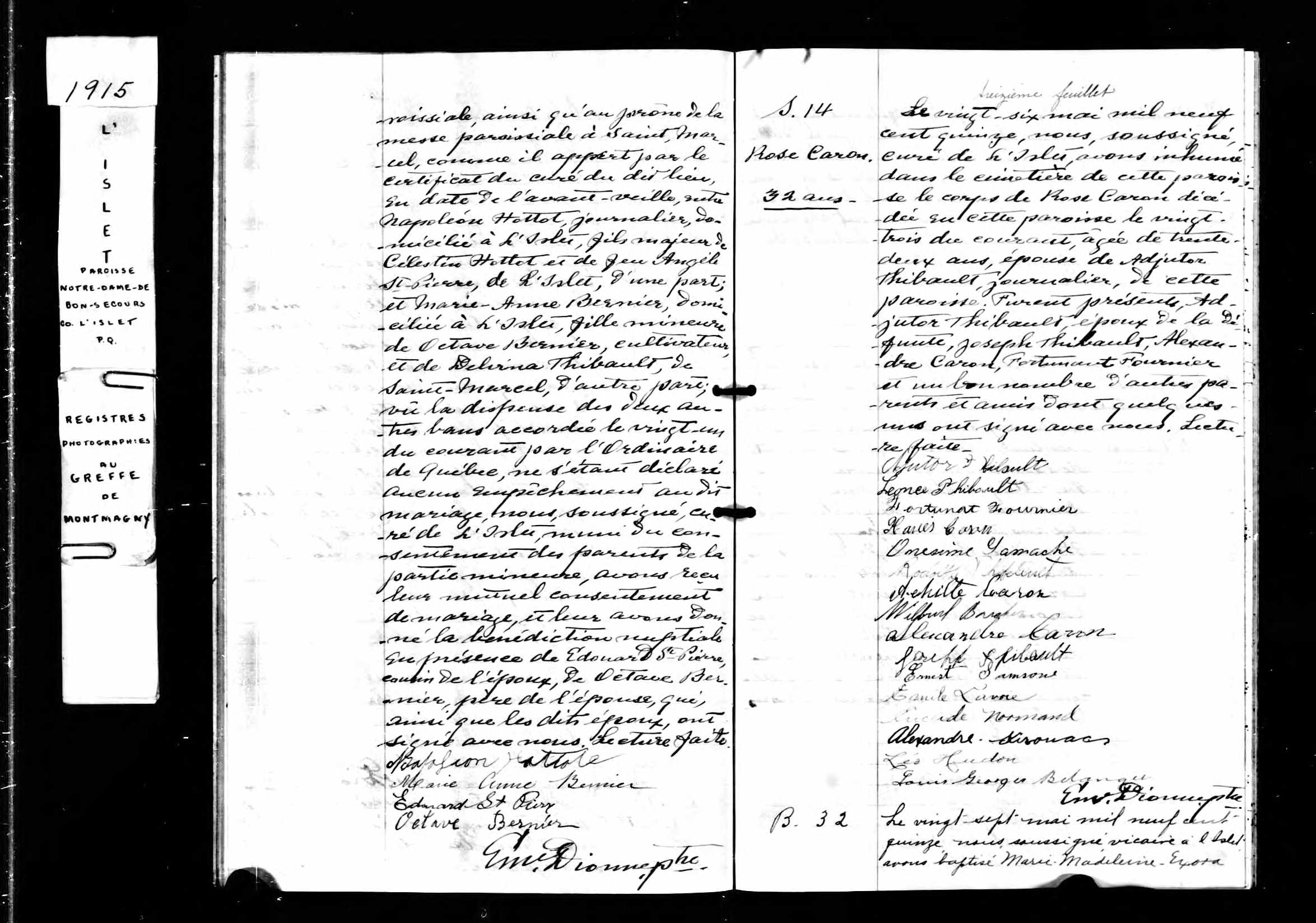 Acte de sépulture
