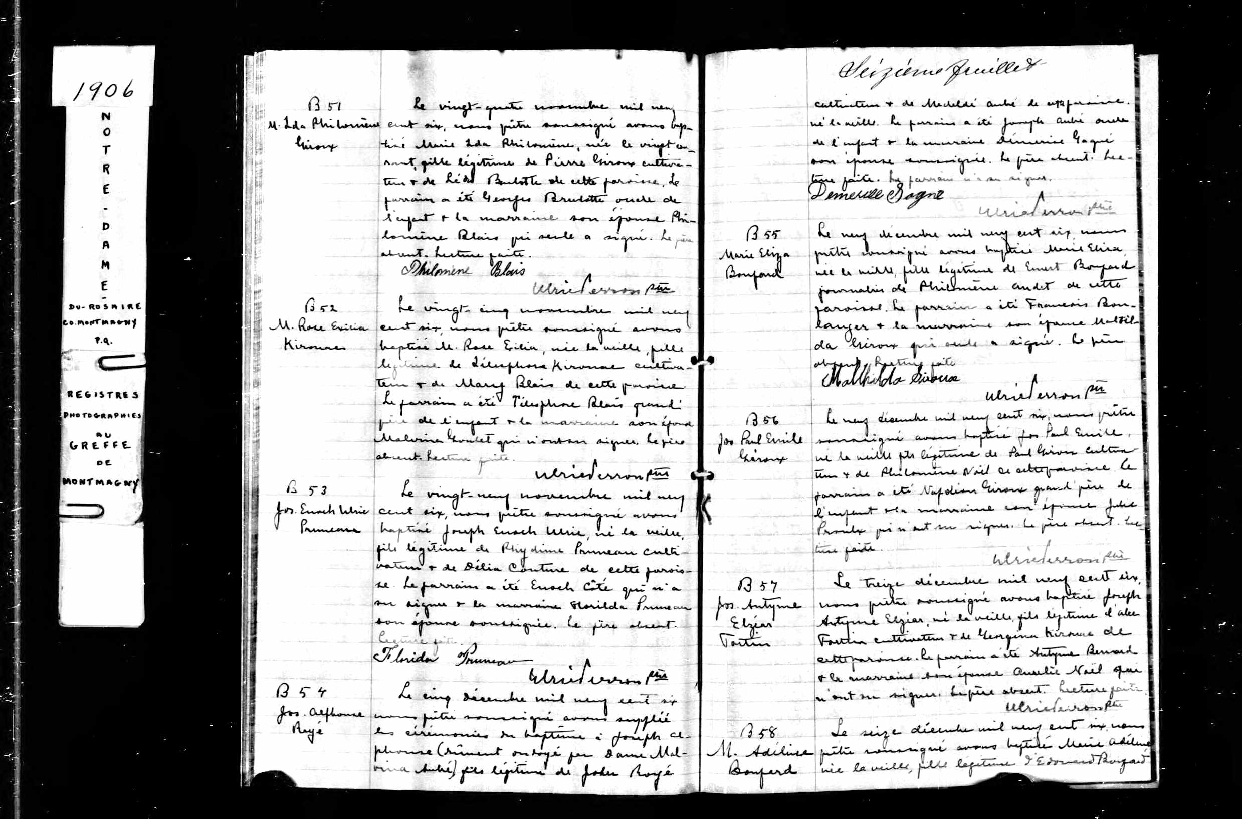 Acte de baptême