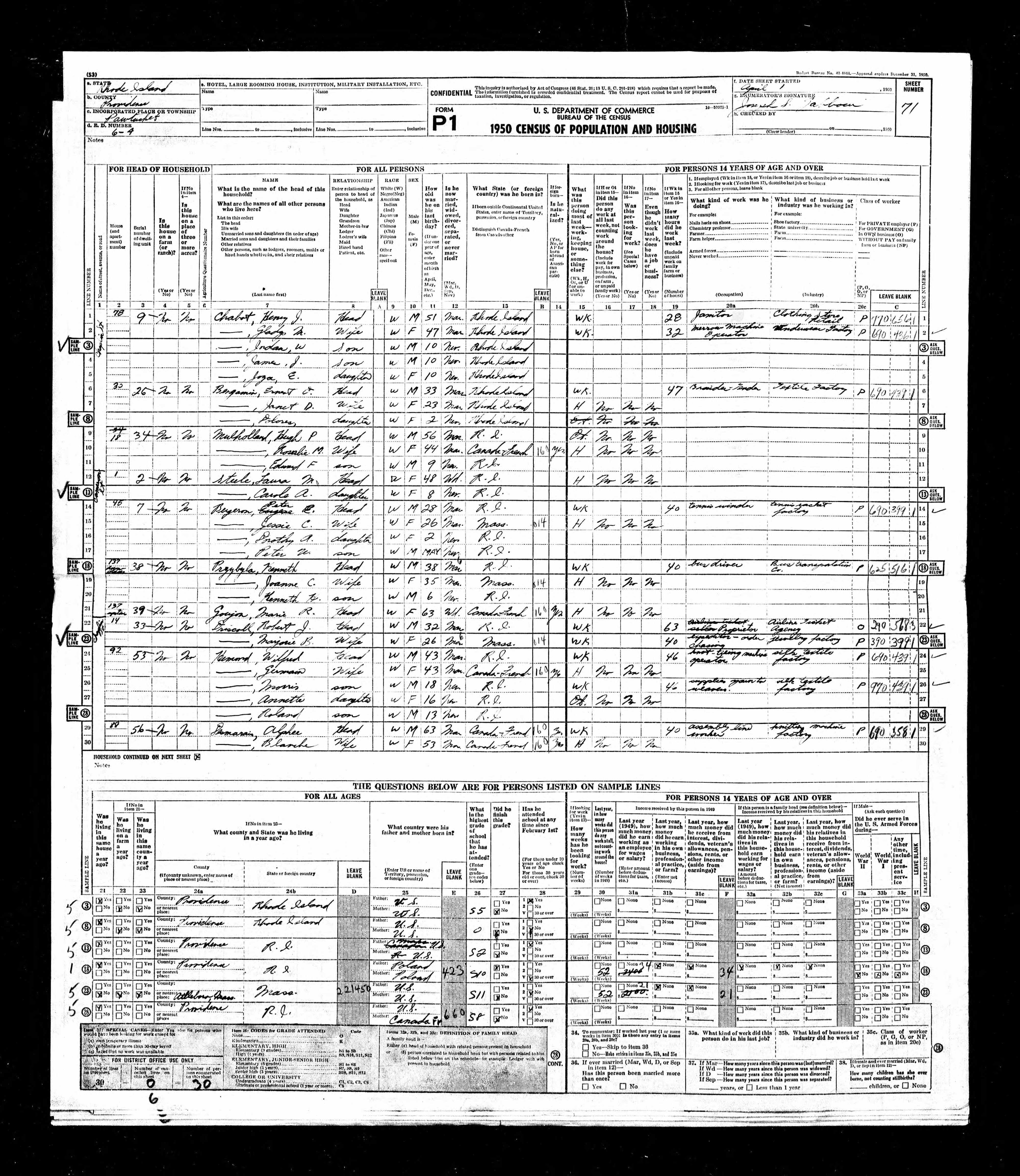 Recensement fédéral américain 1950