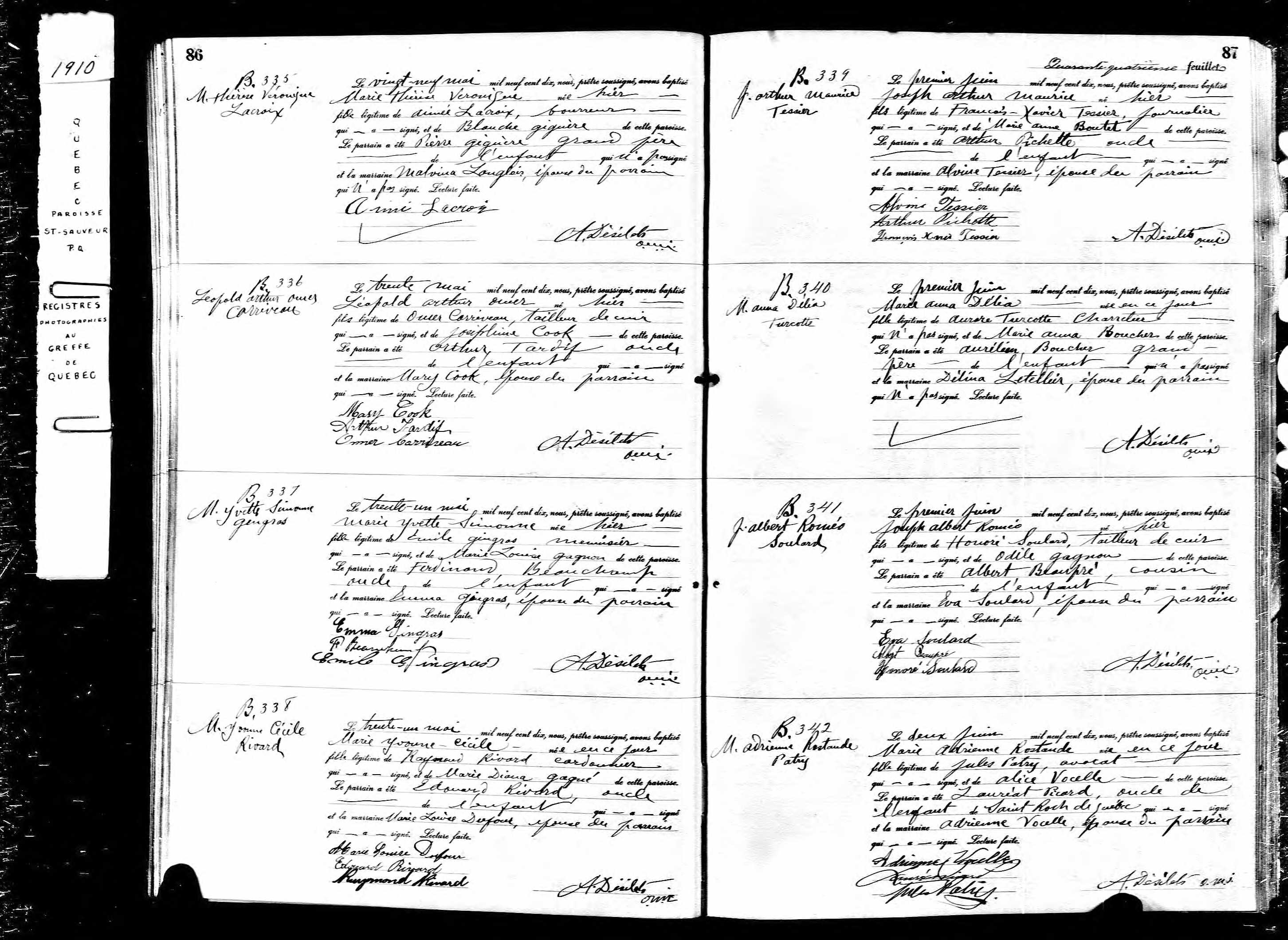 Acte de baptême Acte de baptême