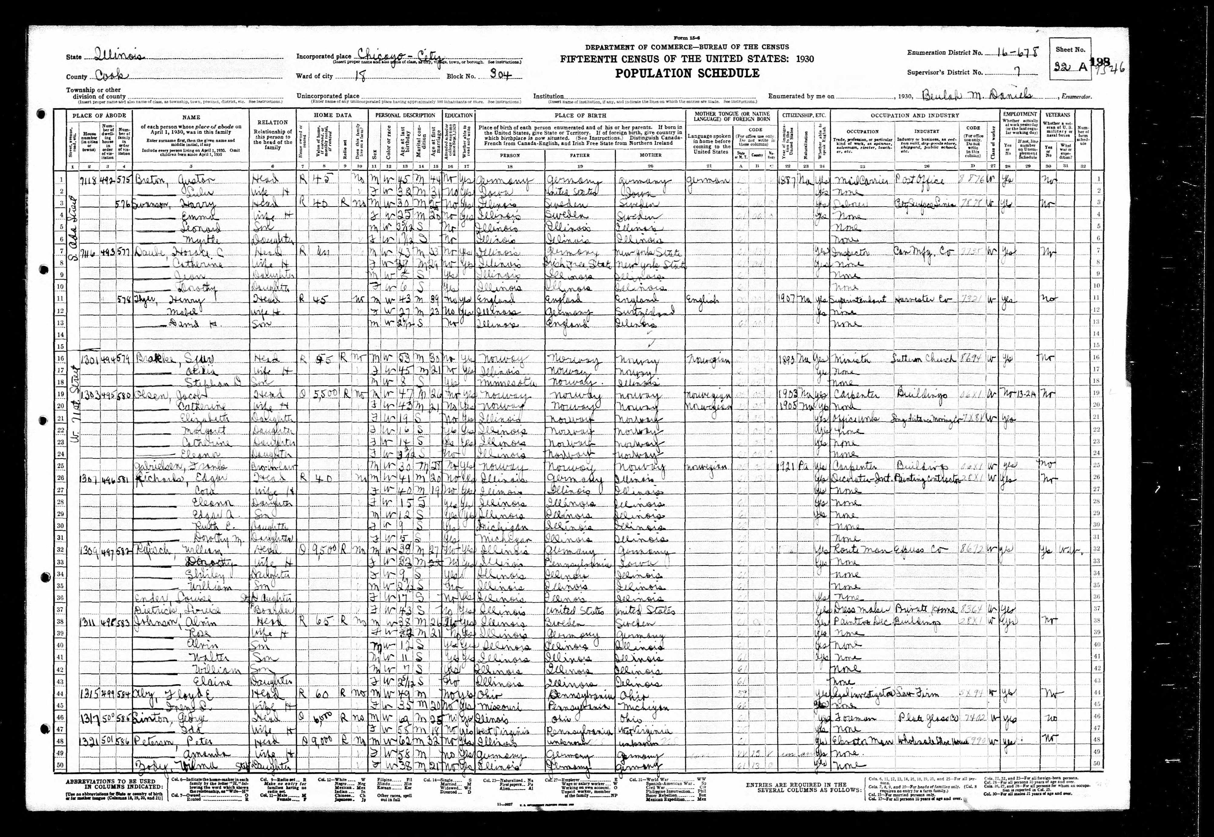 Recensement fédéral américain 1930