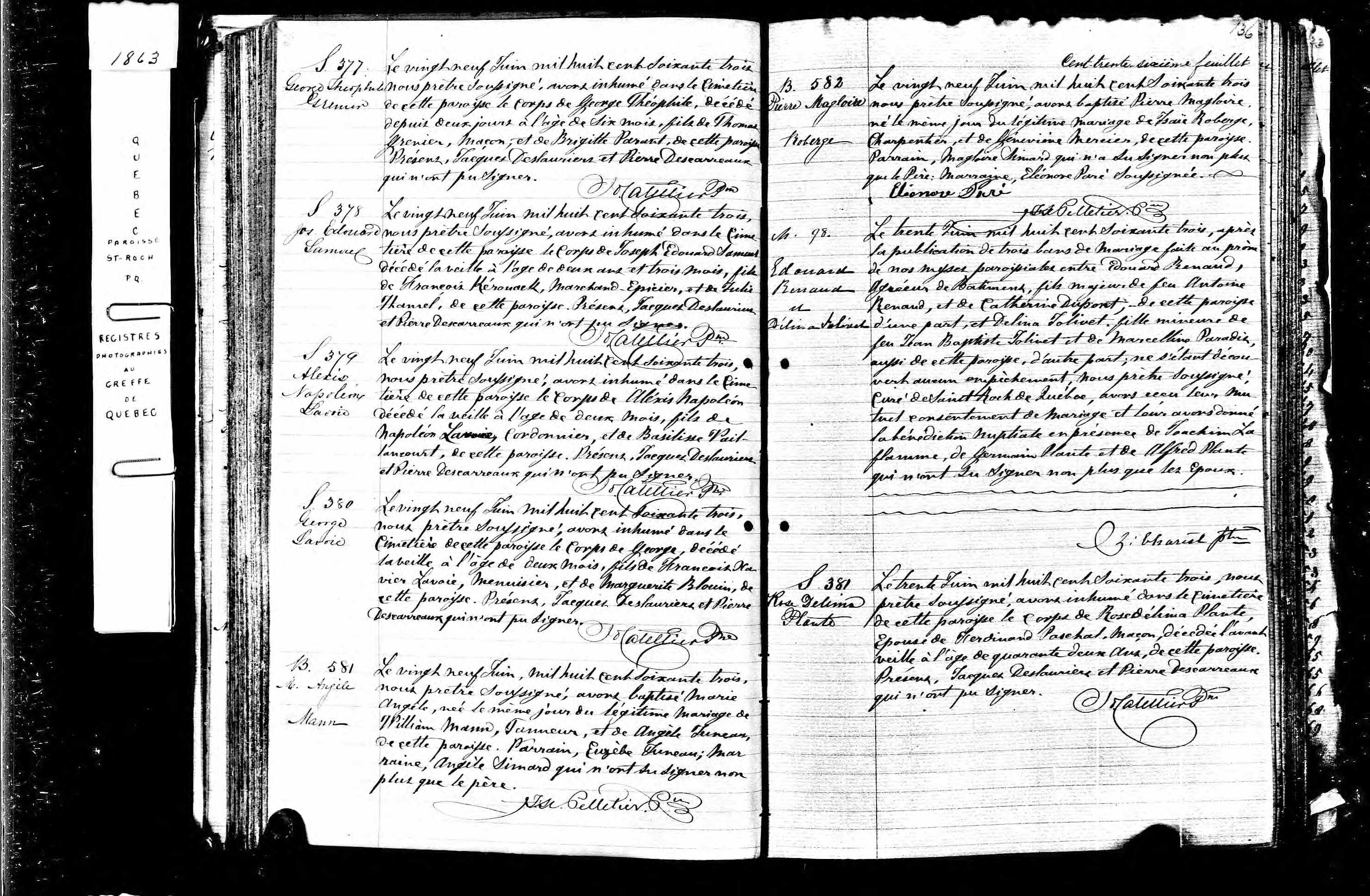 Acte de sépulture Acte de sépulture