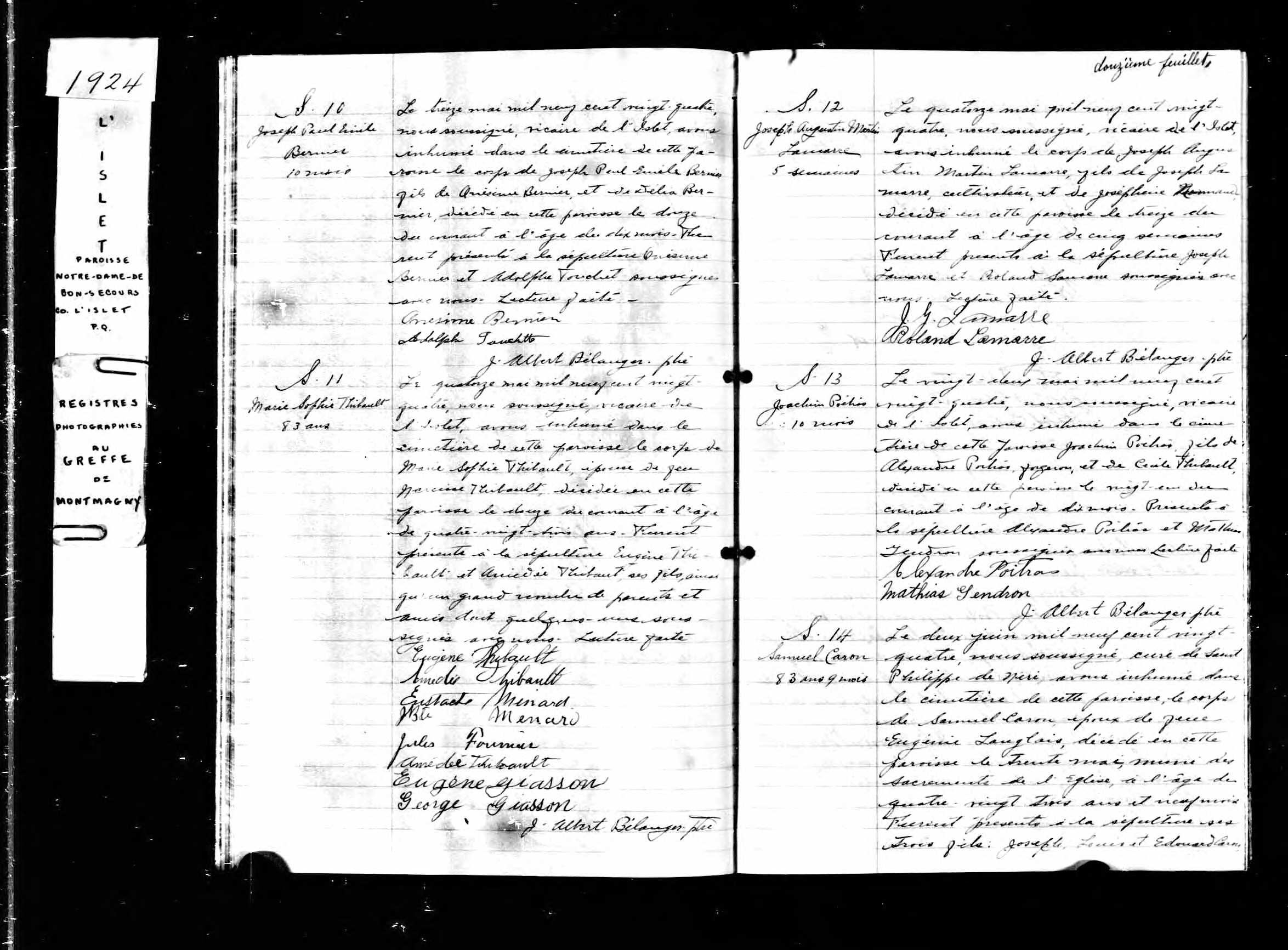  Acte de sépulture