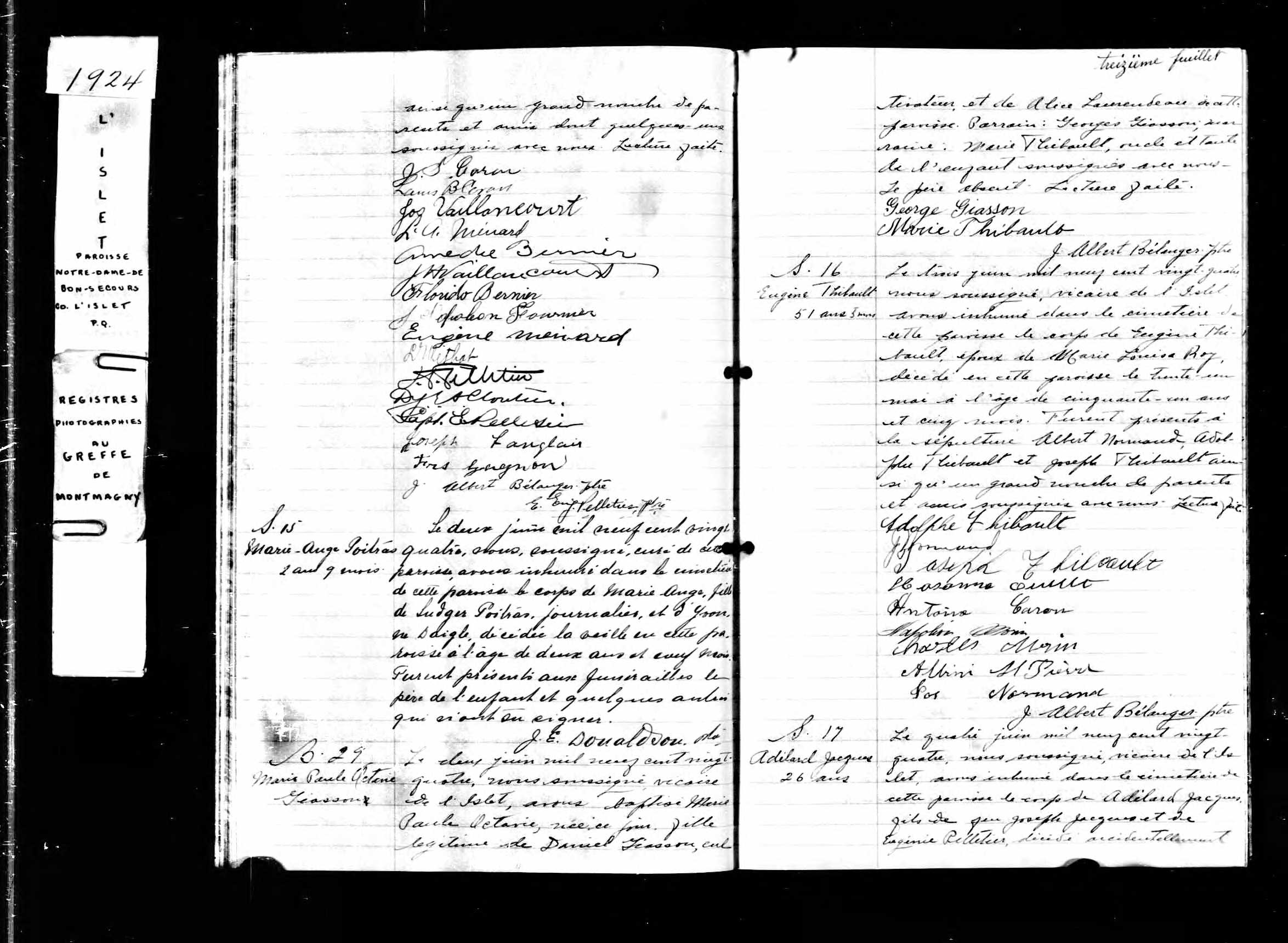  Acte de sépulture