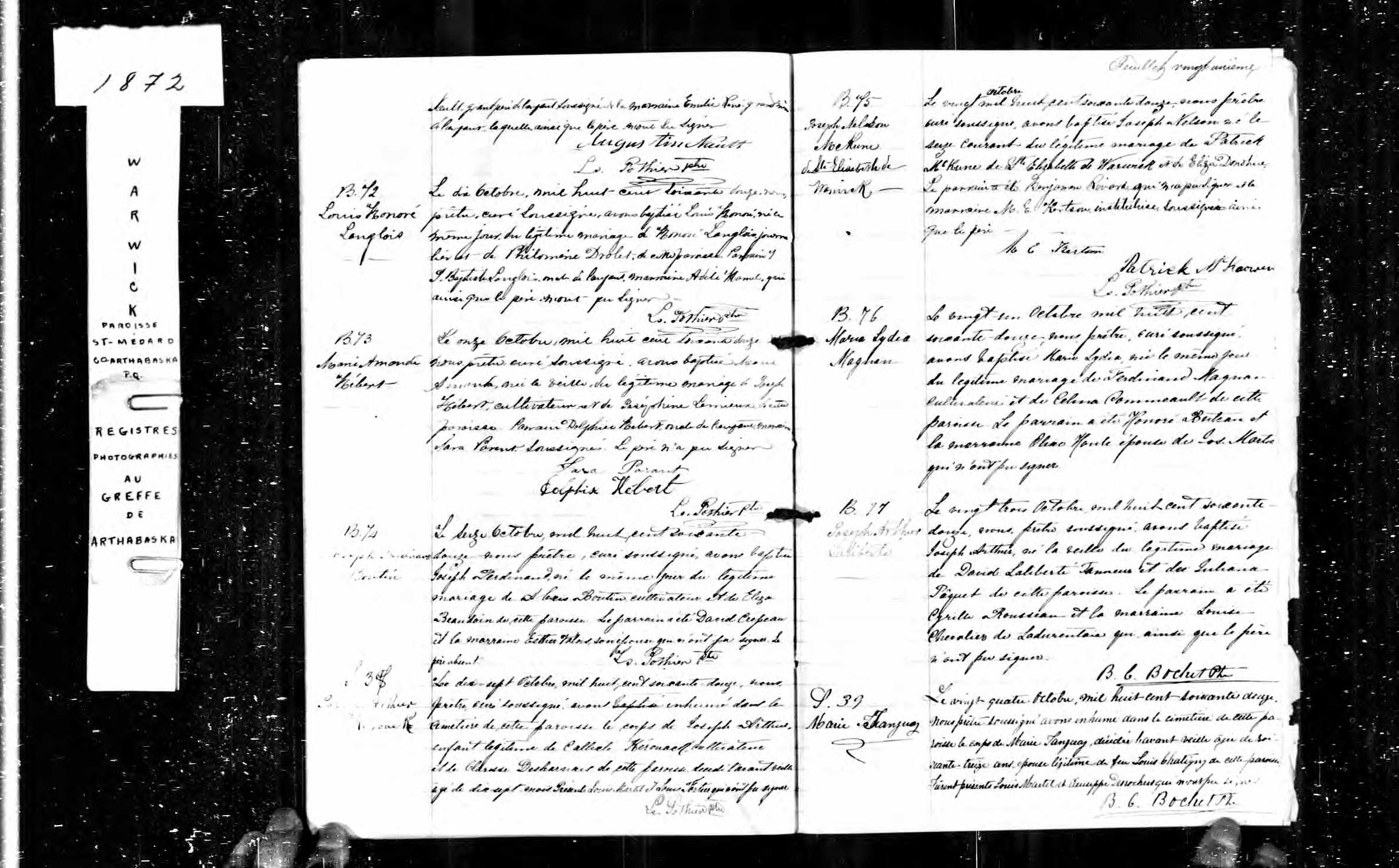 Acte de sépulture