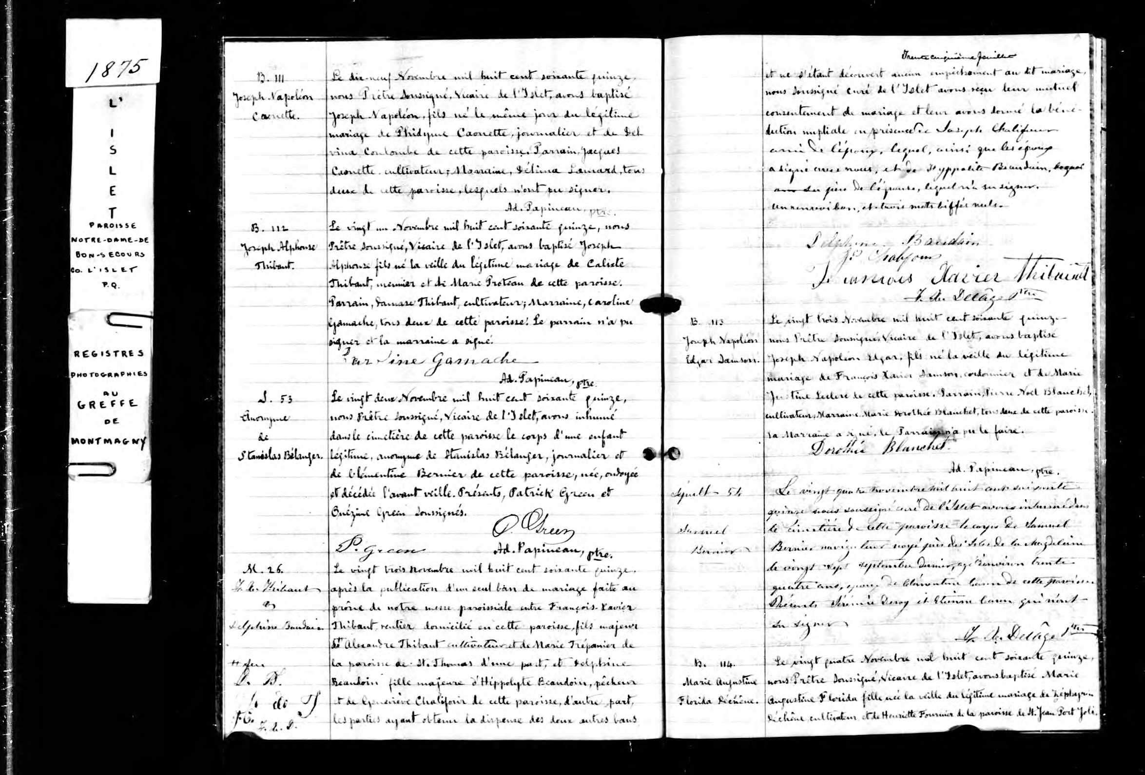 Acte de sépulture