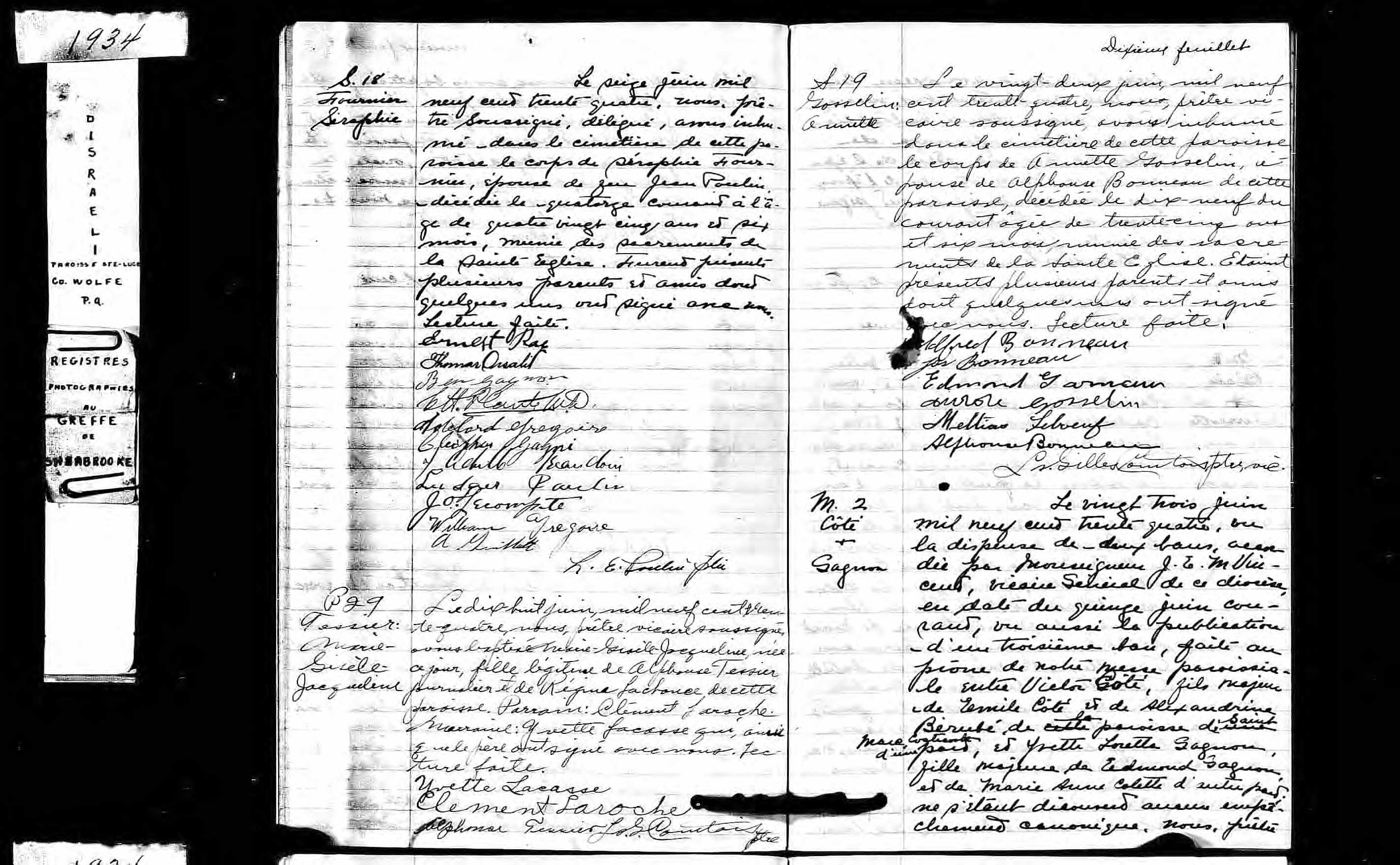 Acte de sépulture
