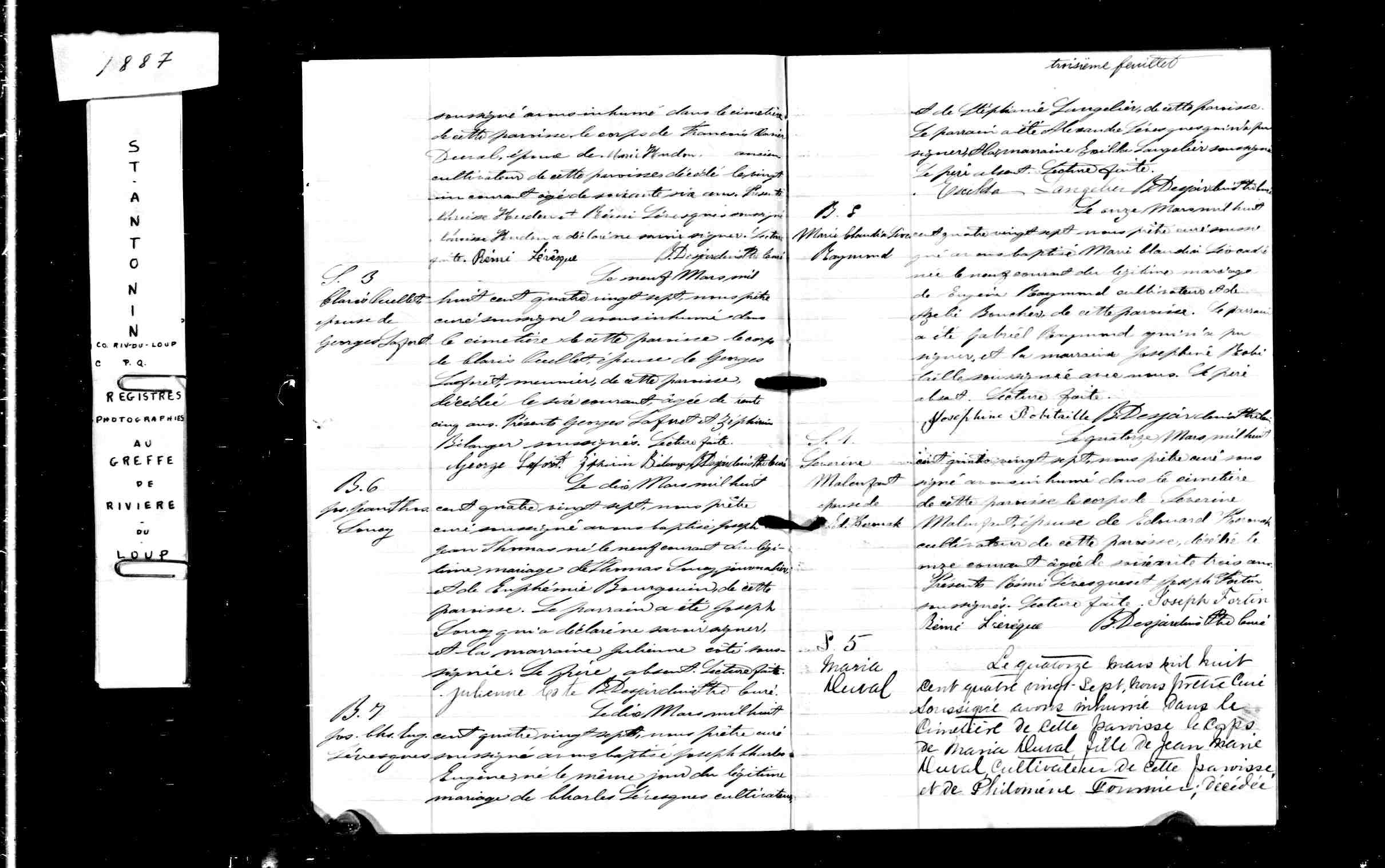 Acte de sépulture