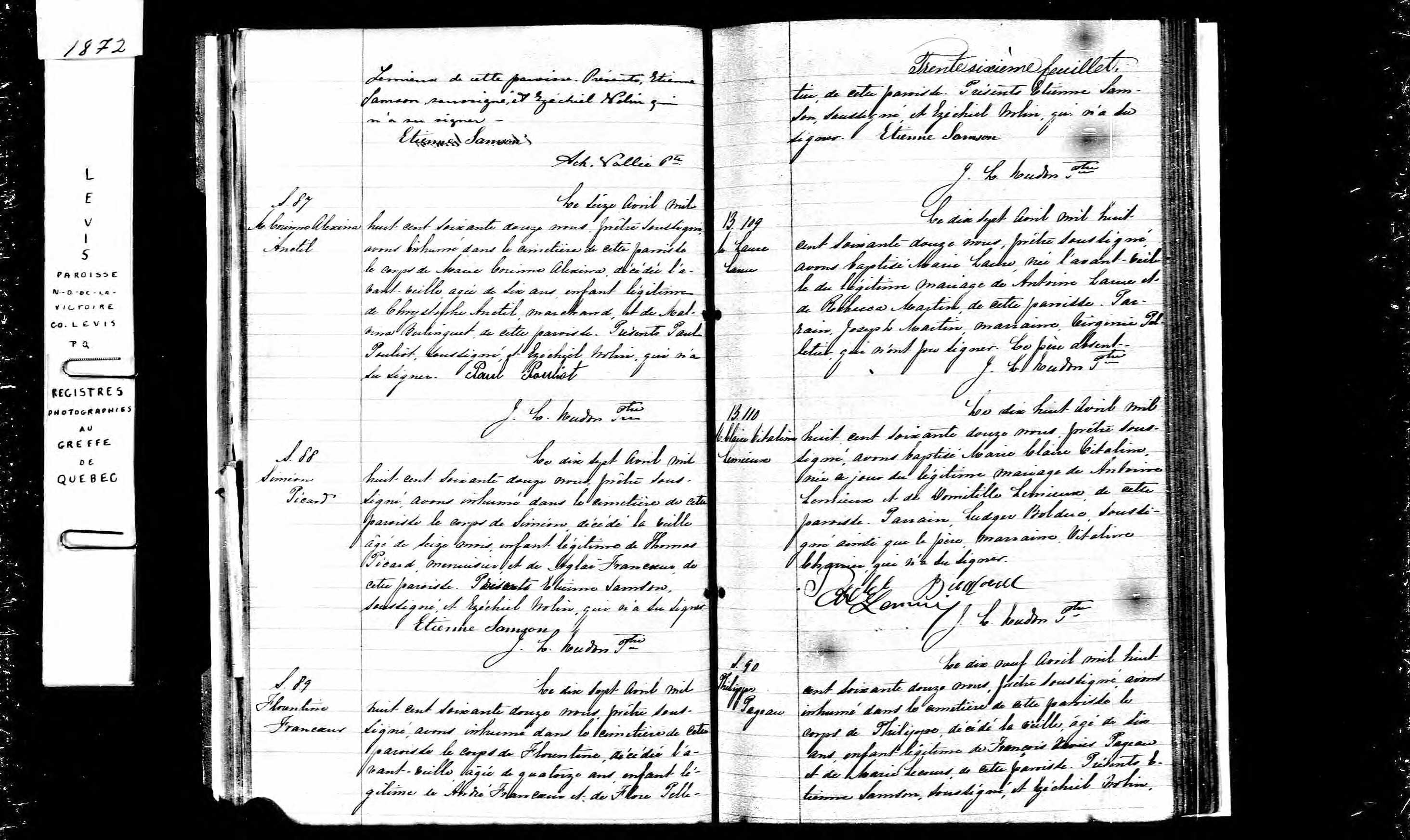 Acte de sépulture