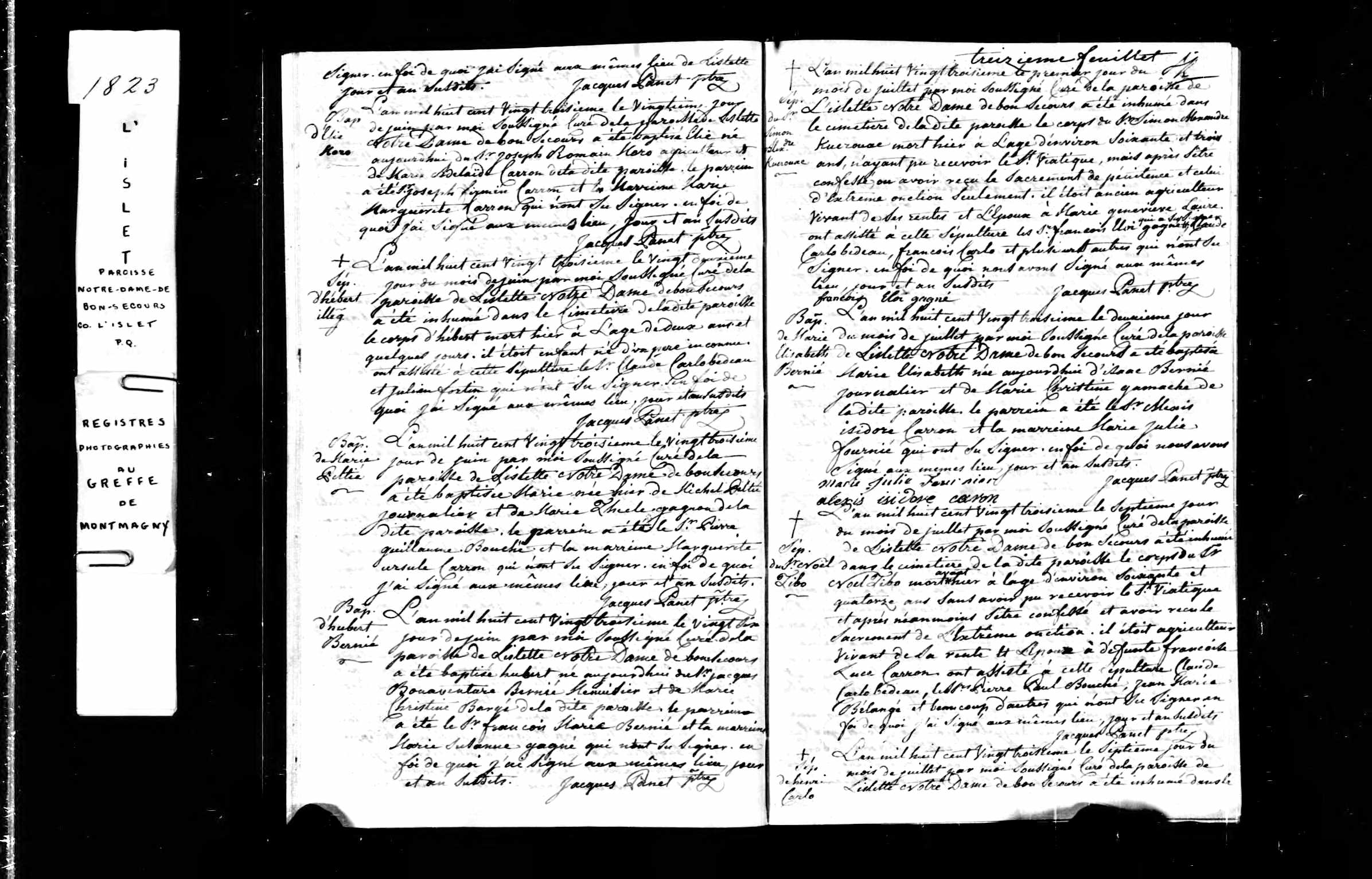 Acte de sépulture