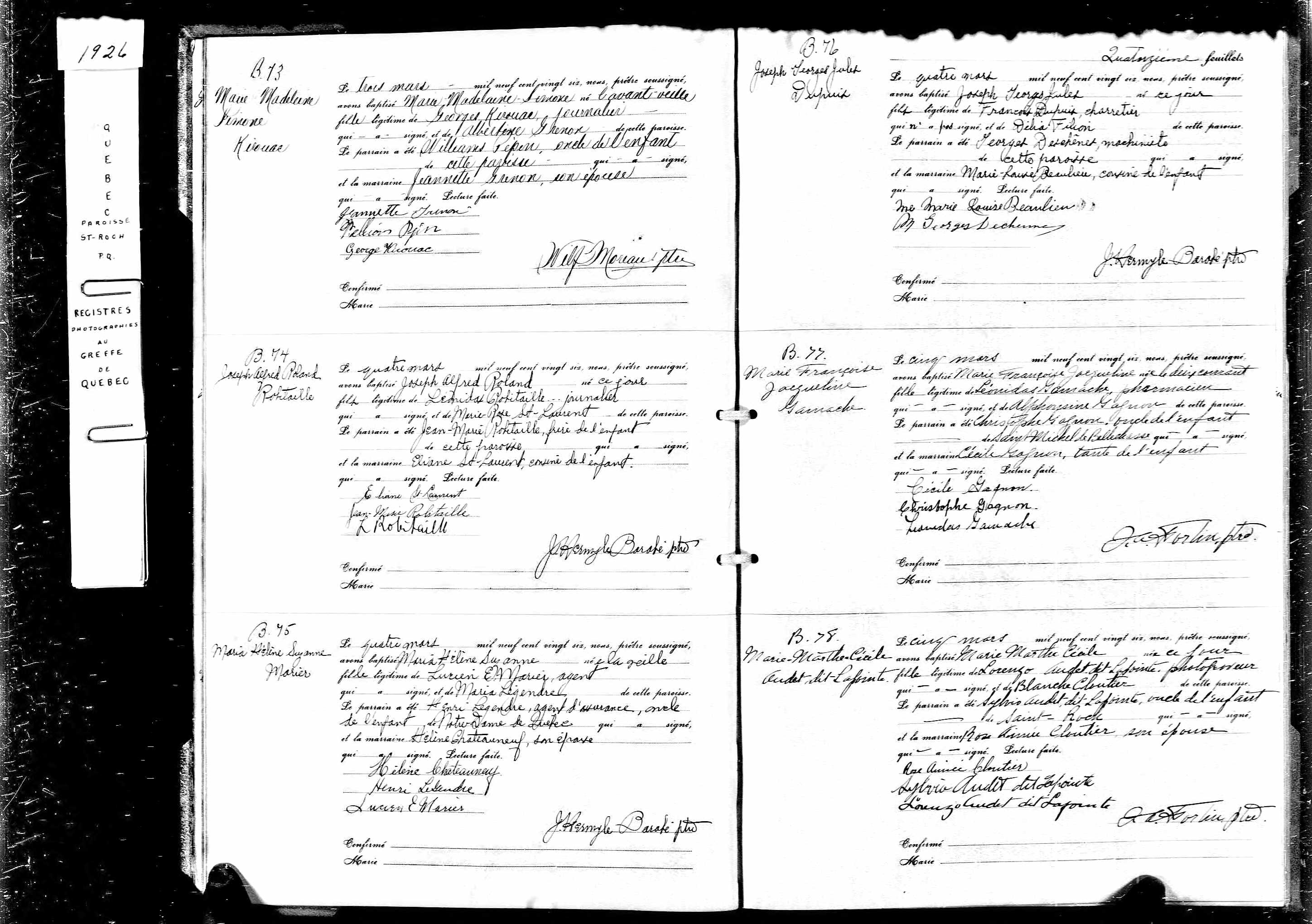 Acte de baptême