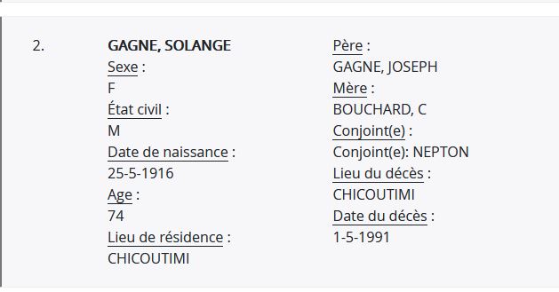Mention du décès