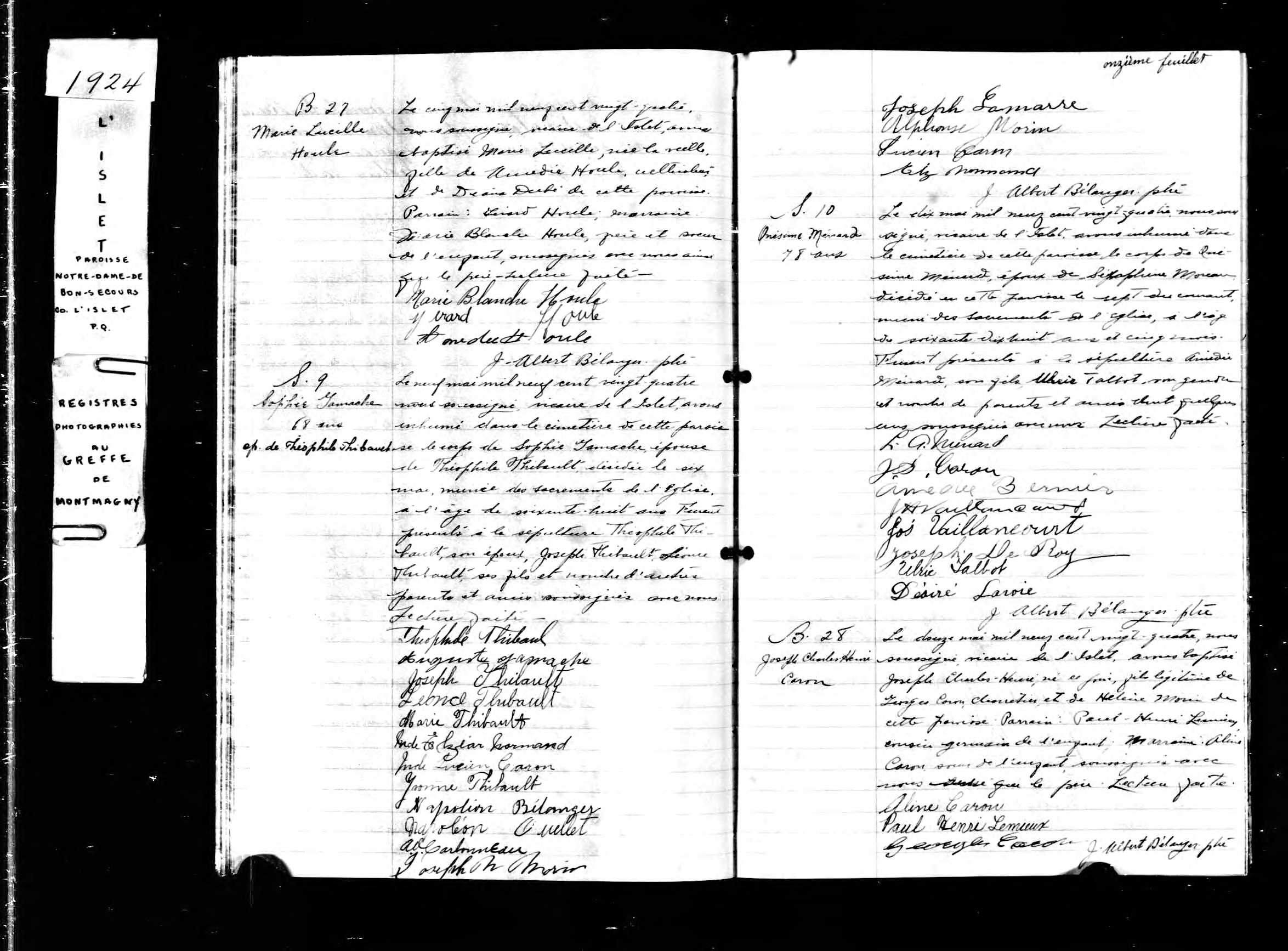 Acte de sépulture