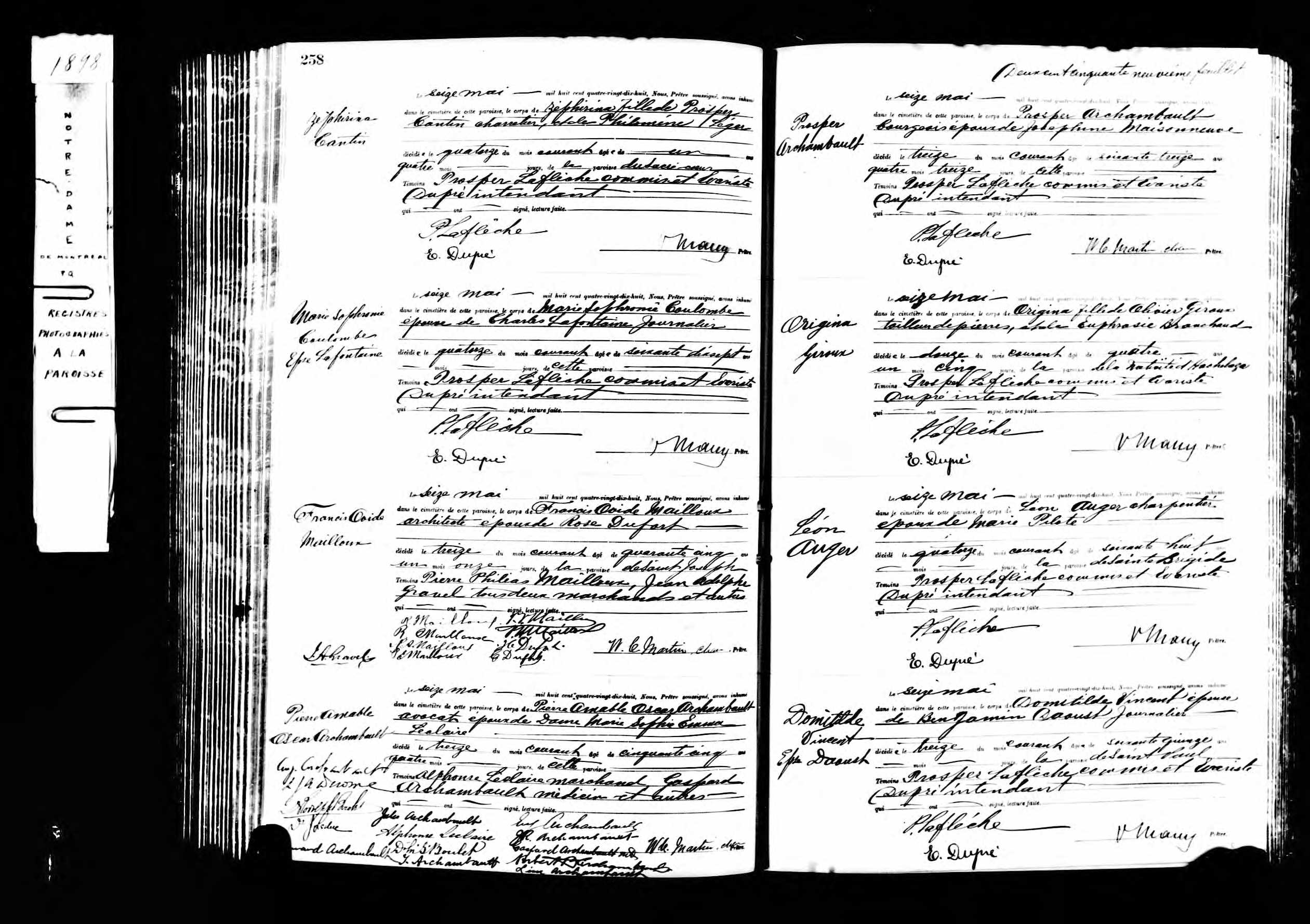 Acte de sépulture