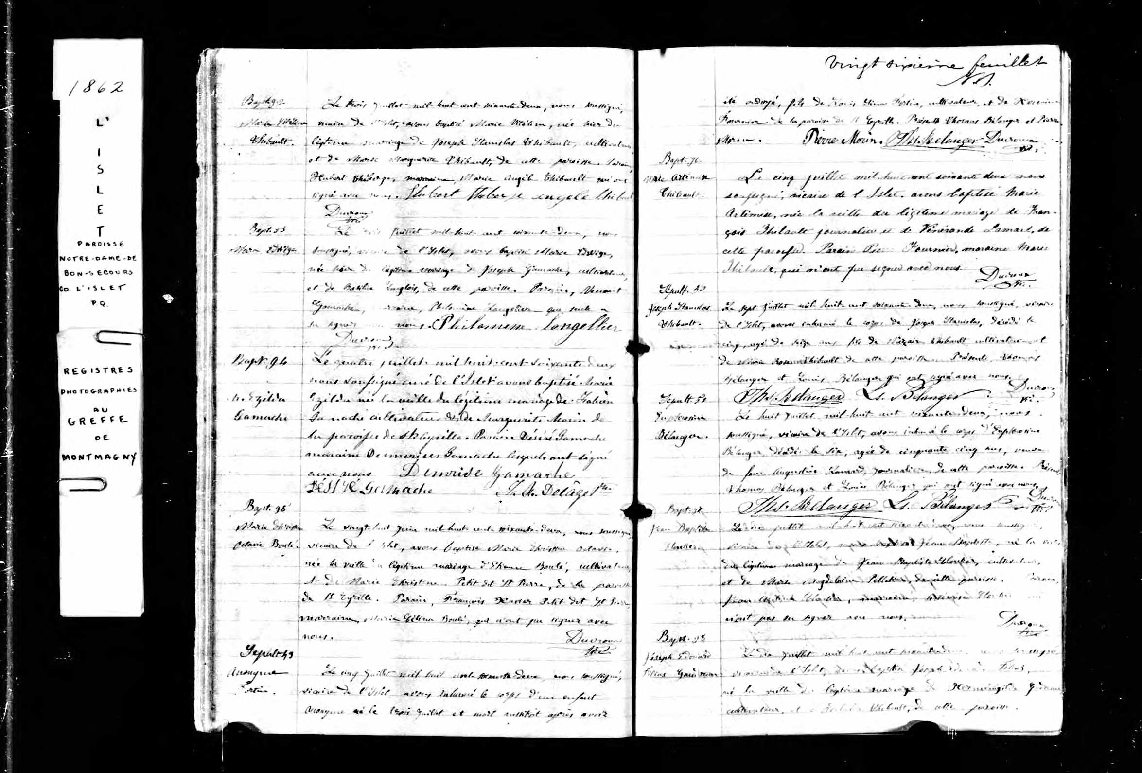 Acte de sépulture