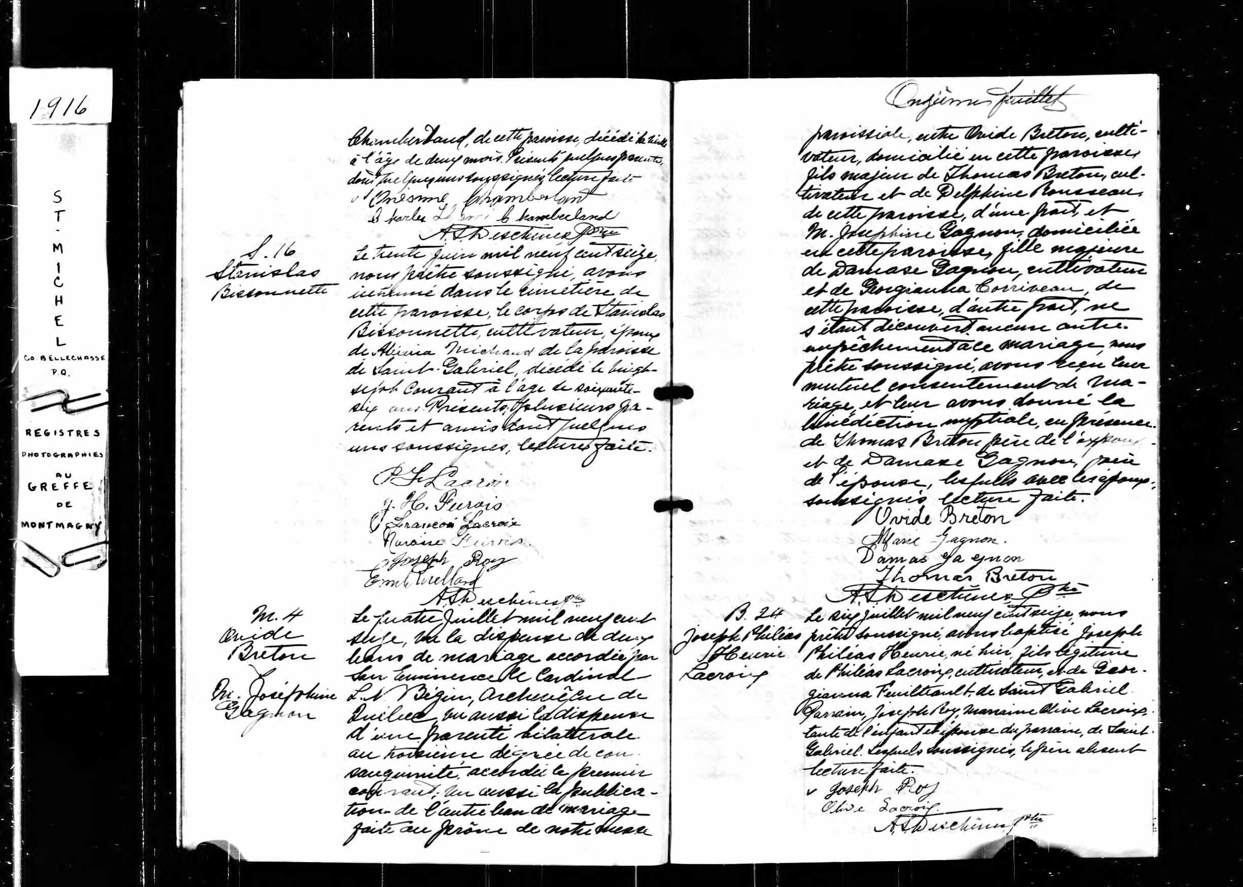 Acte de sépulture