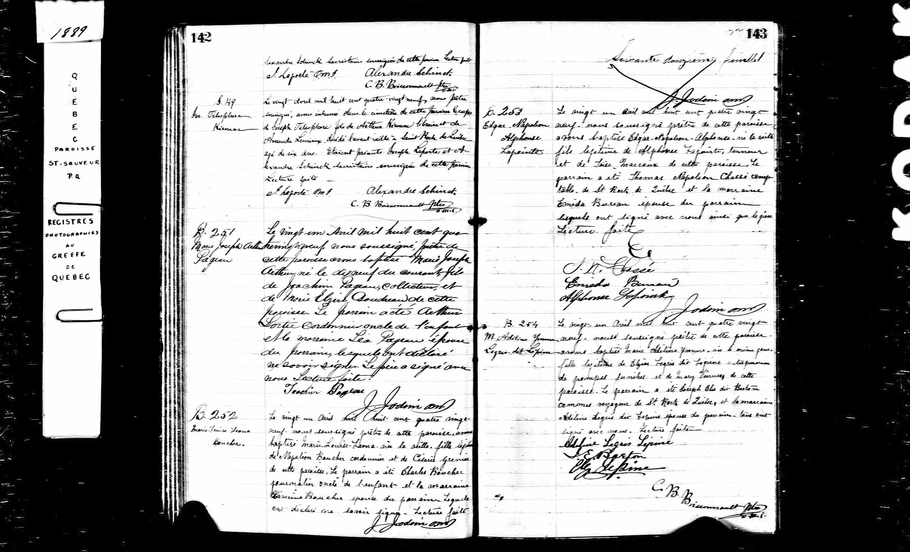 Acte de sépulture