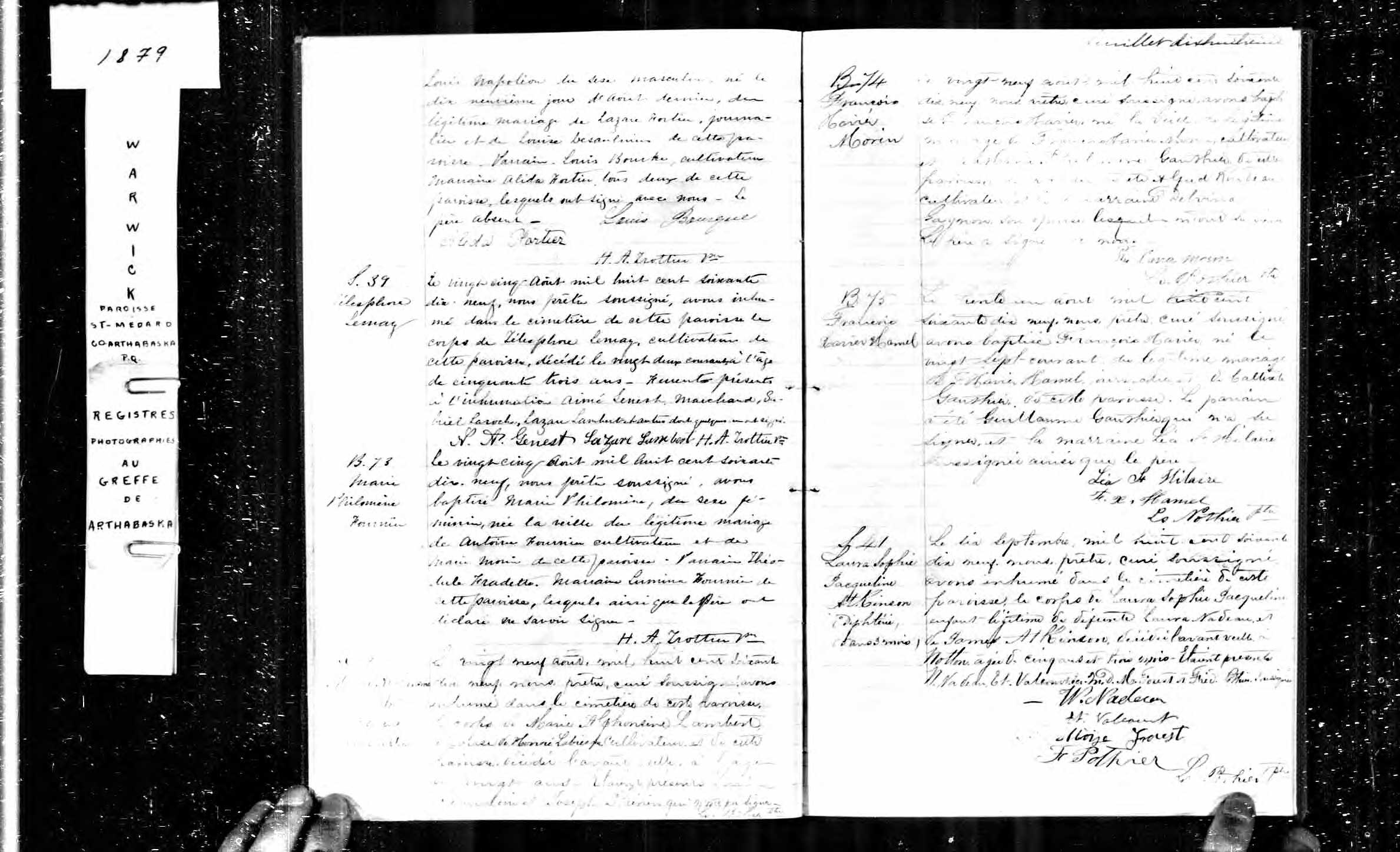 Acte de sépulture