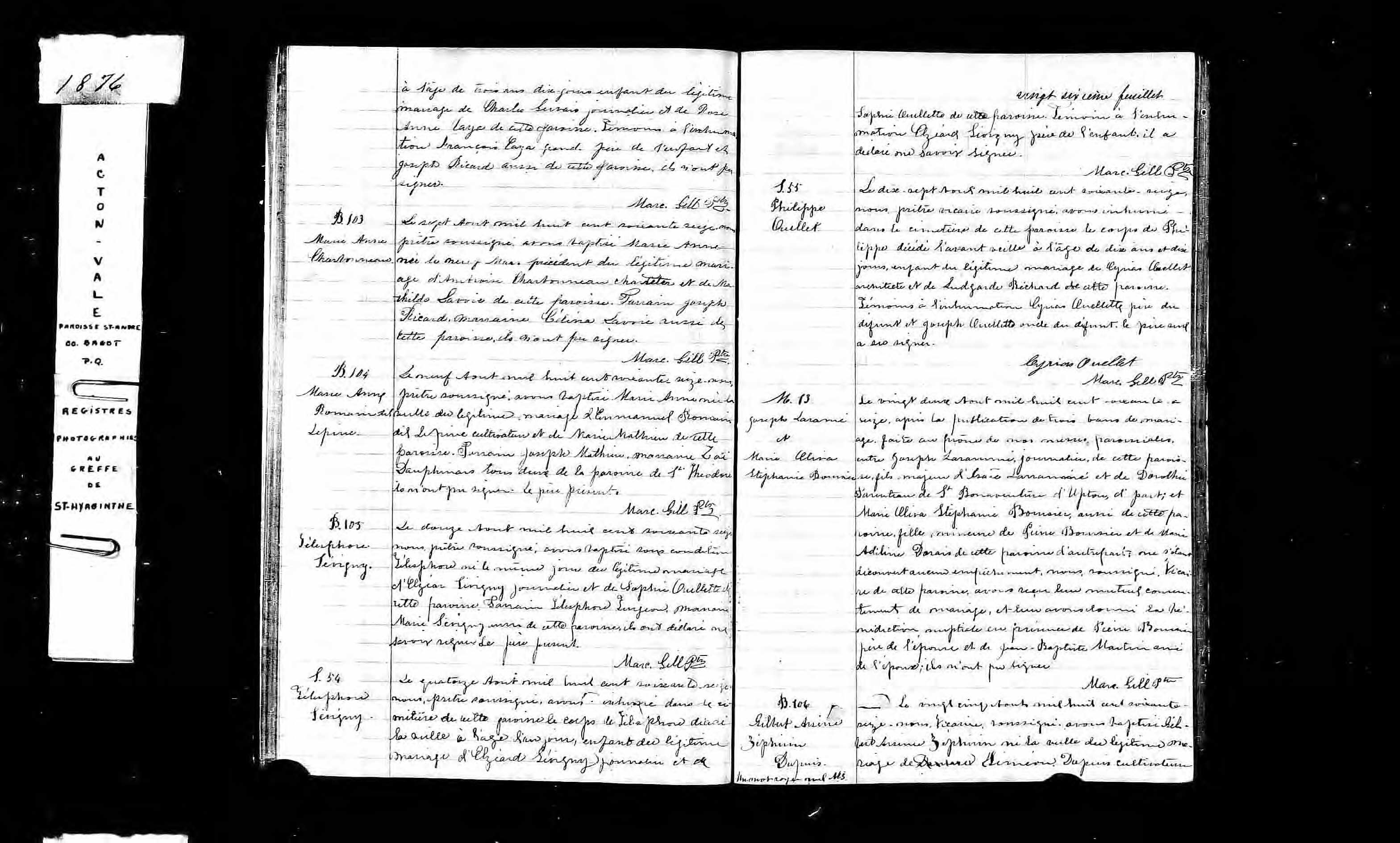 Acte de sépulture