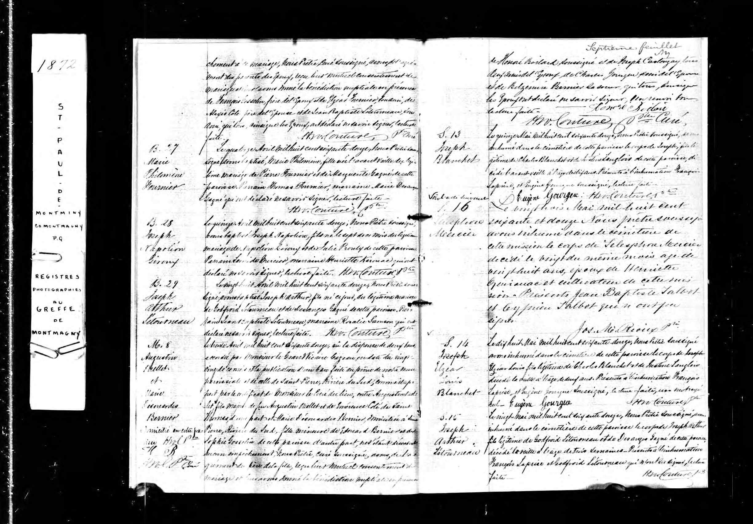 Acte de sépulture Acte de sépulture