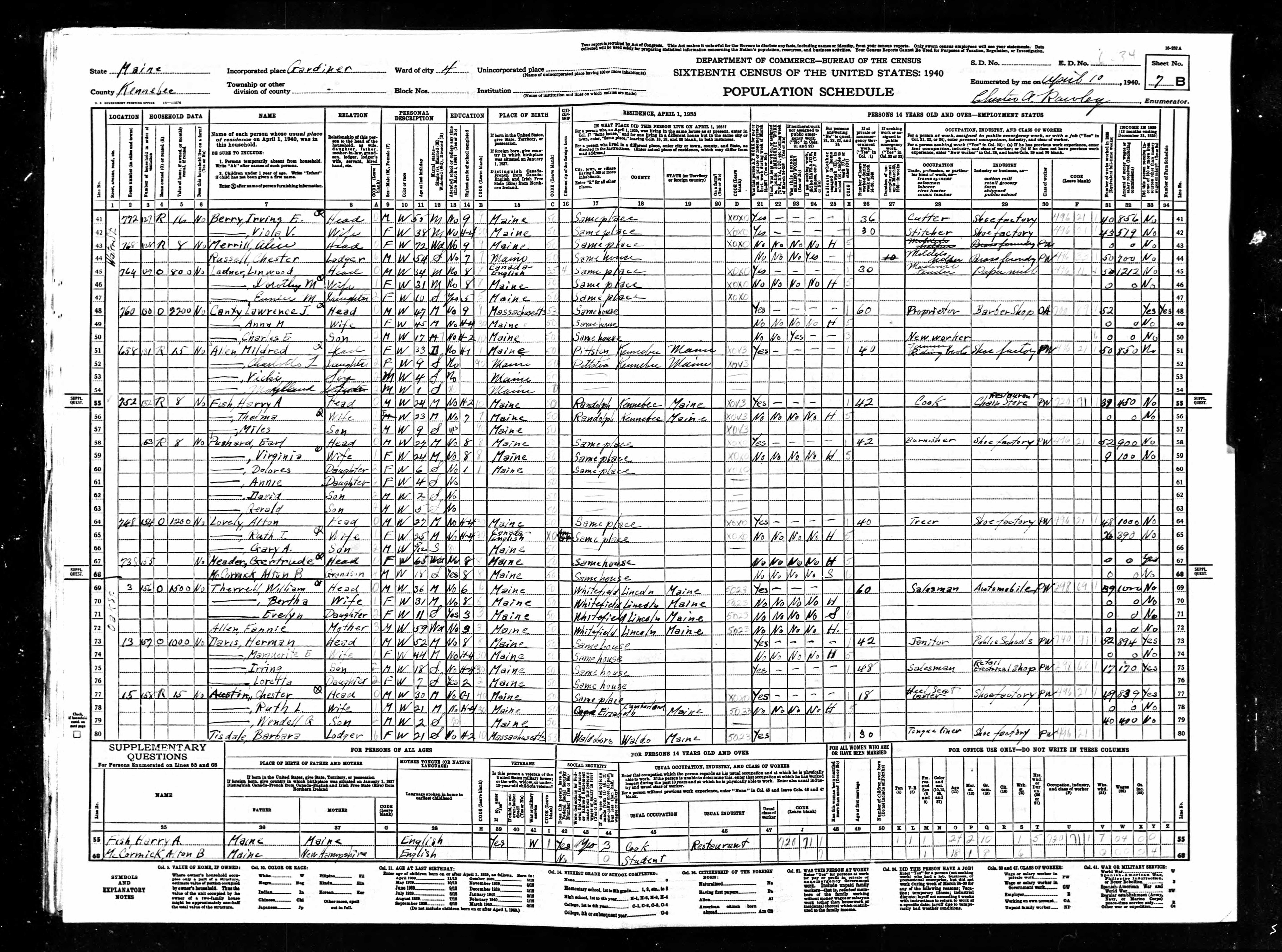 Recensement fédéral américain 1940
