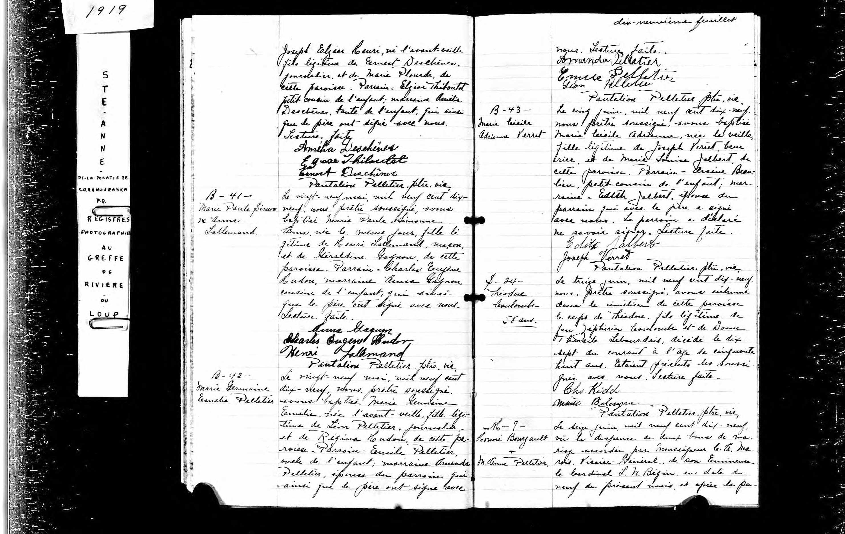 Acte de sépulture