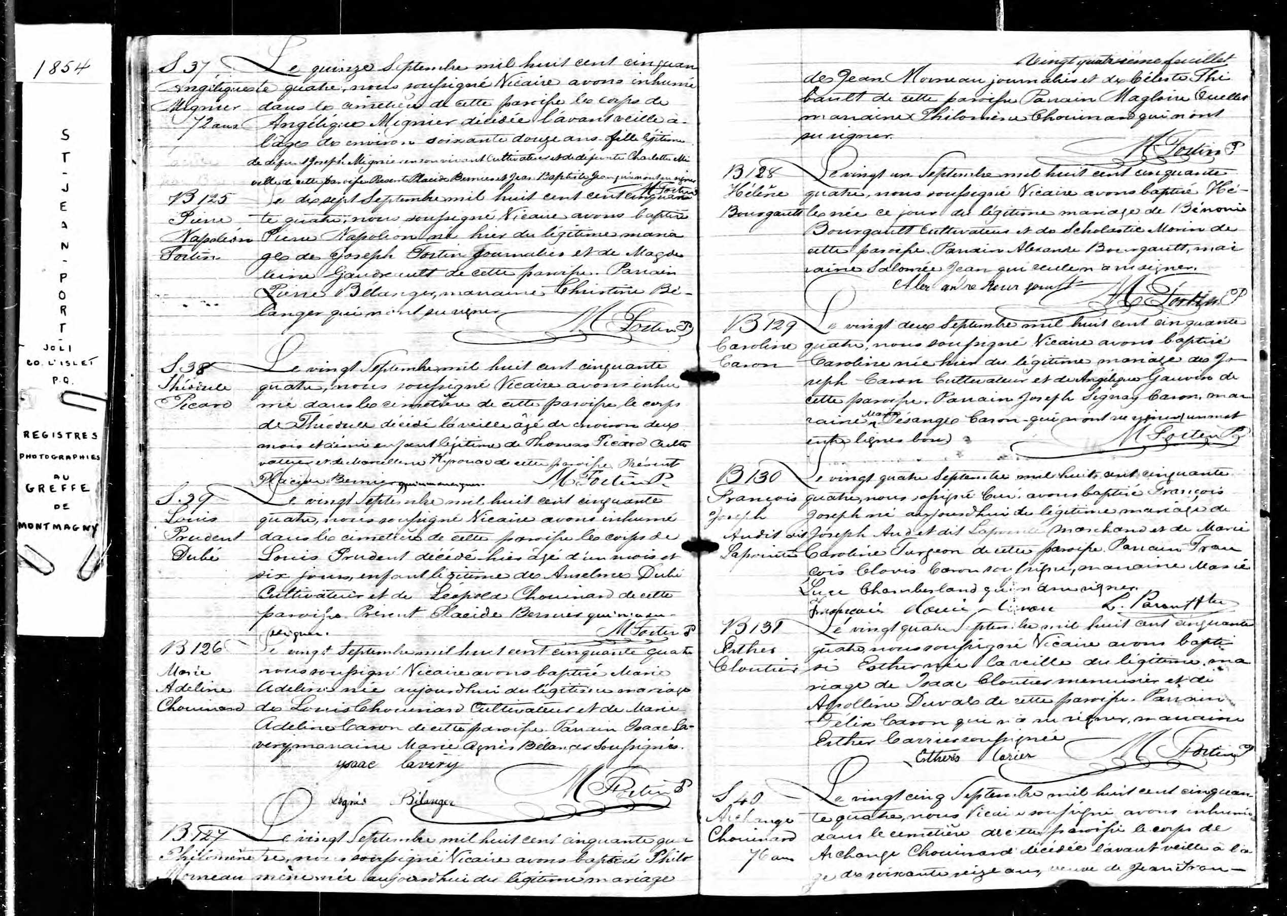 Acte de sépulture