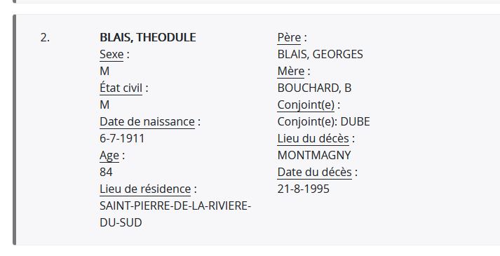 Mention du décès