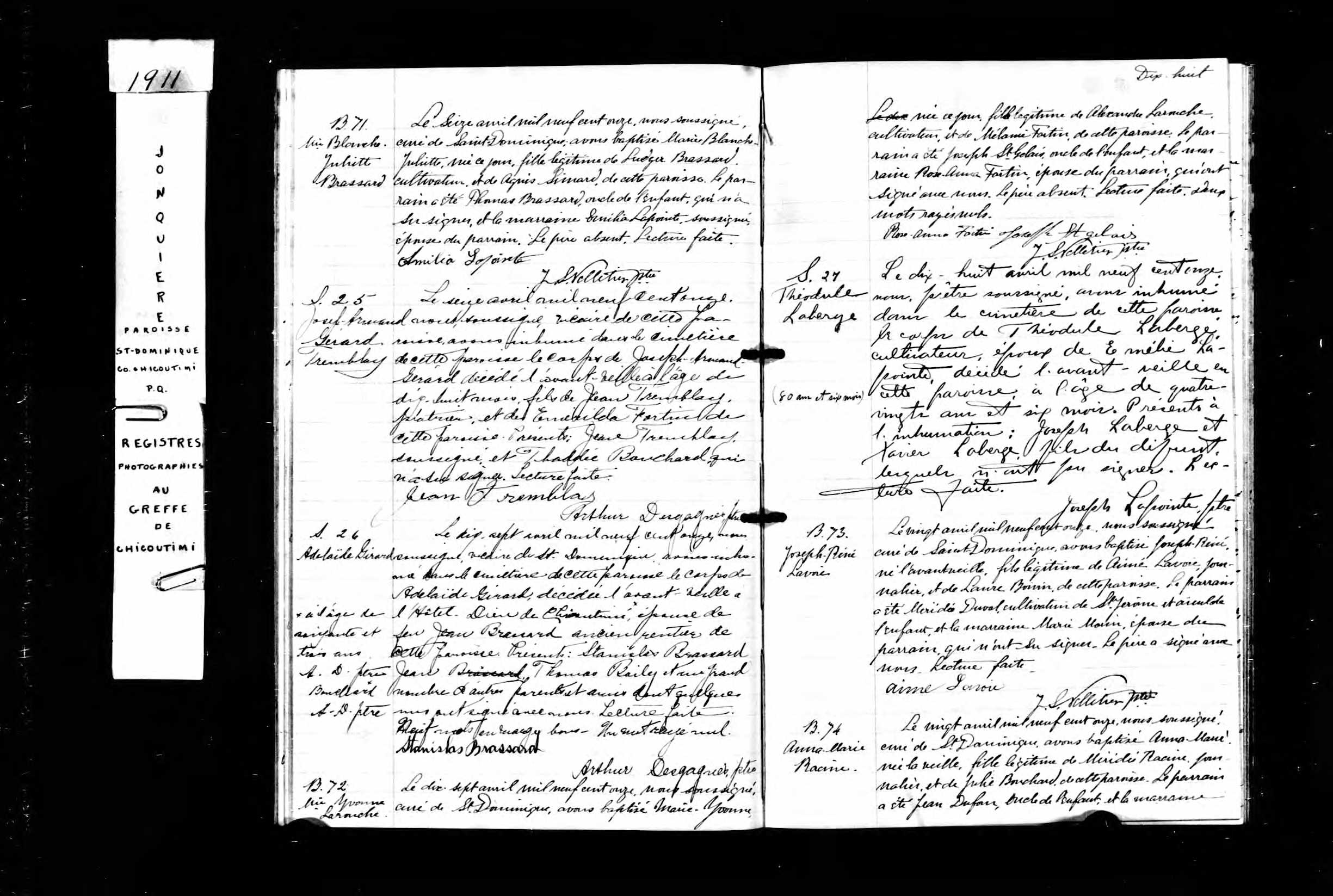 Acte de sépulture