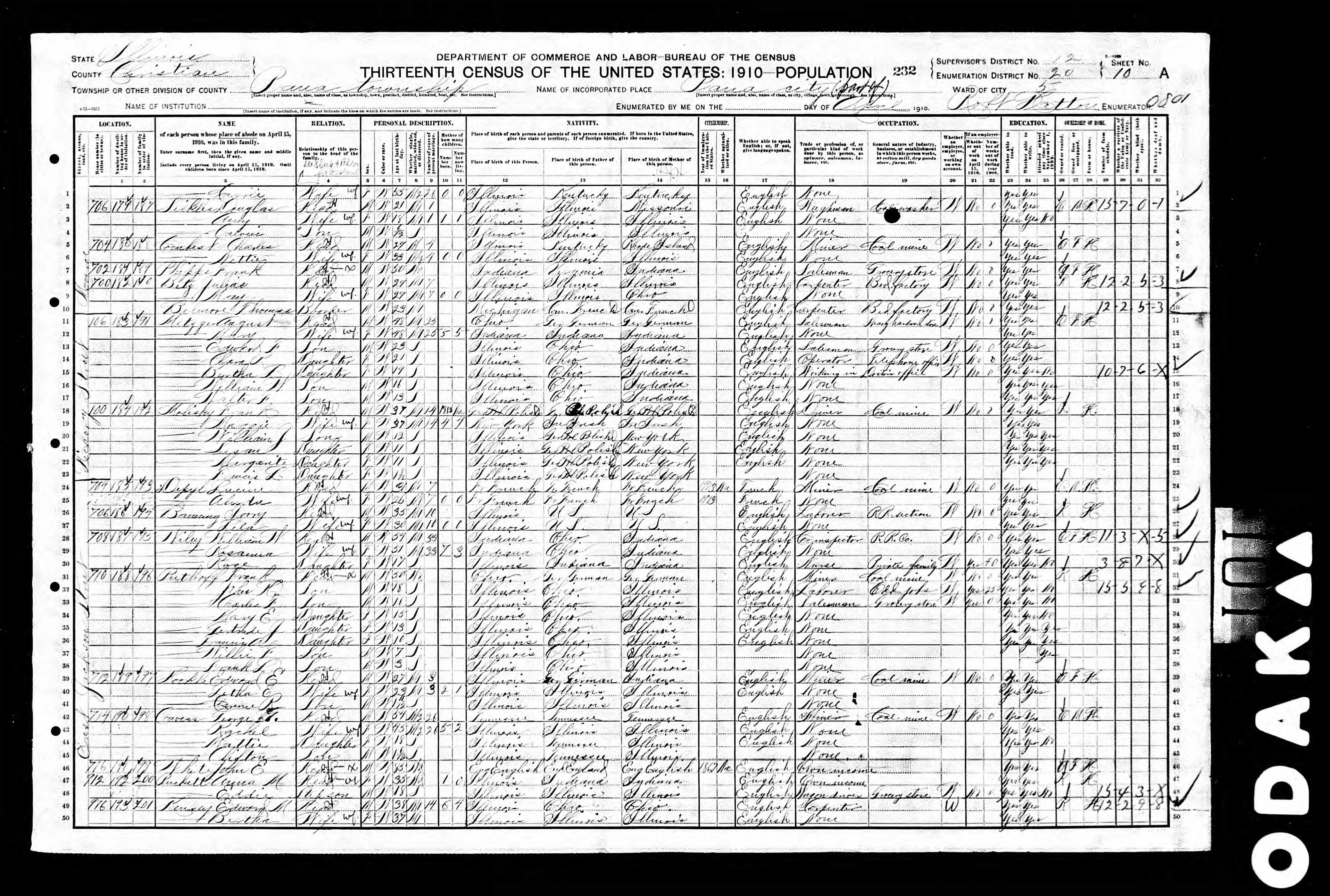 Recensement fédéral américain 1910