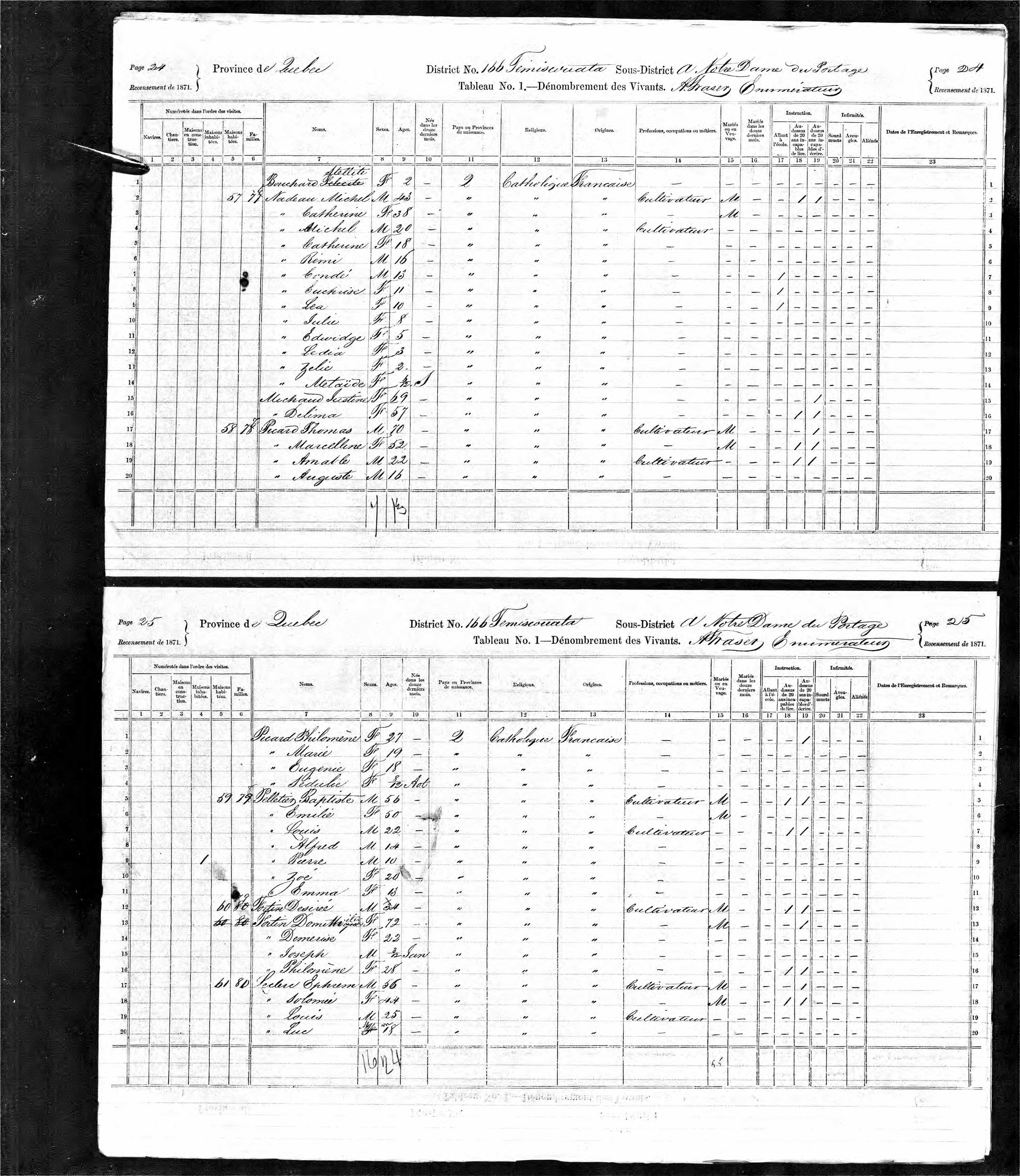 Recensement canadien 1871