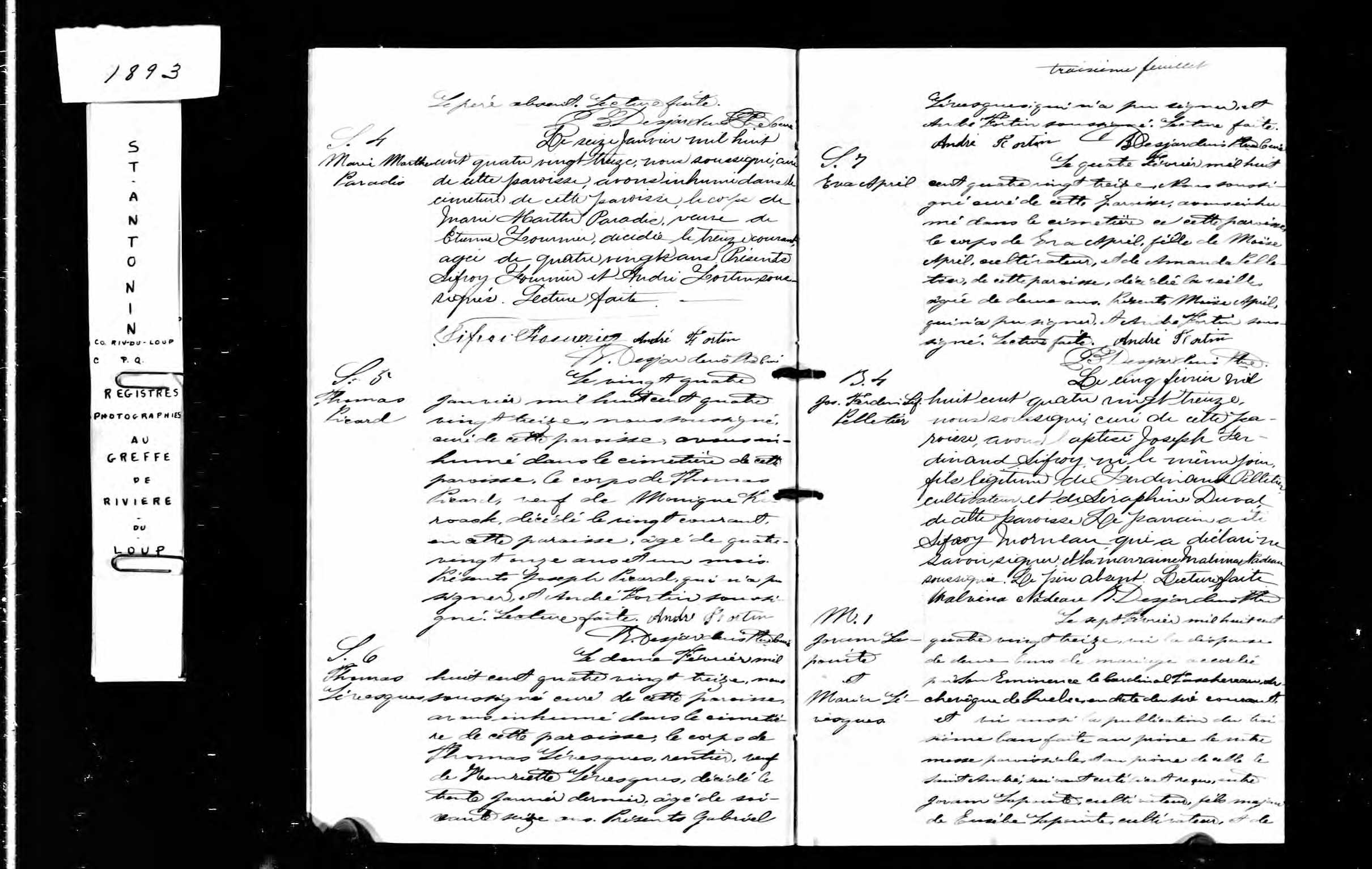 Acte de sépulture