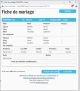 Fiche de mariage de la base de données BMS2000