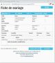 Fiche de mariage de la base de données BMS2000